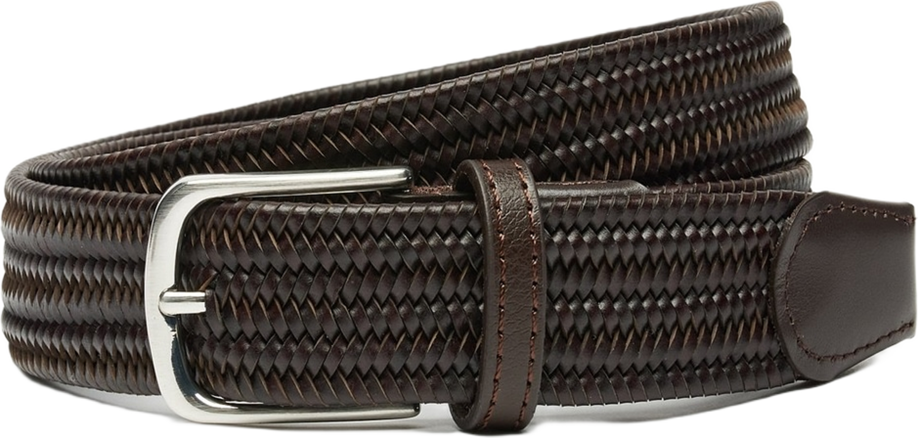 Black Elastic Leather Belt