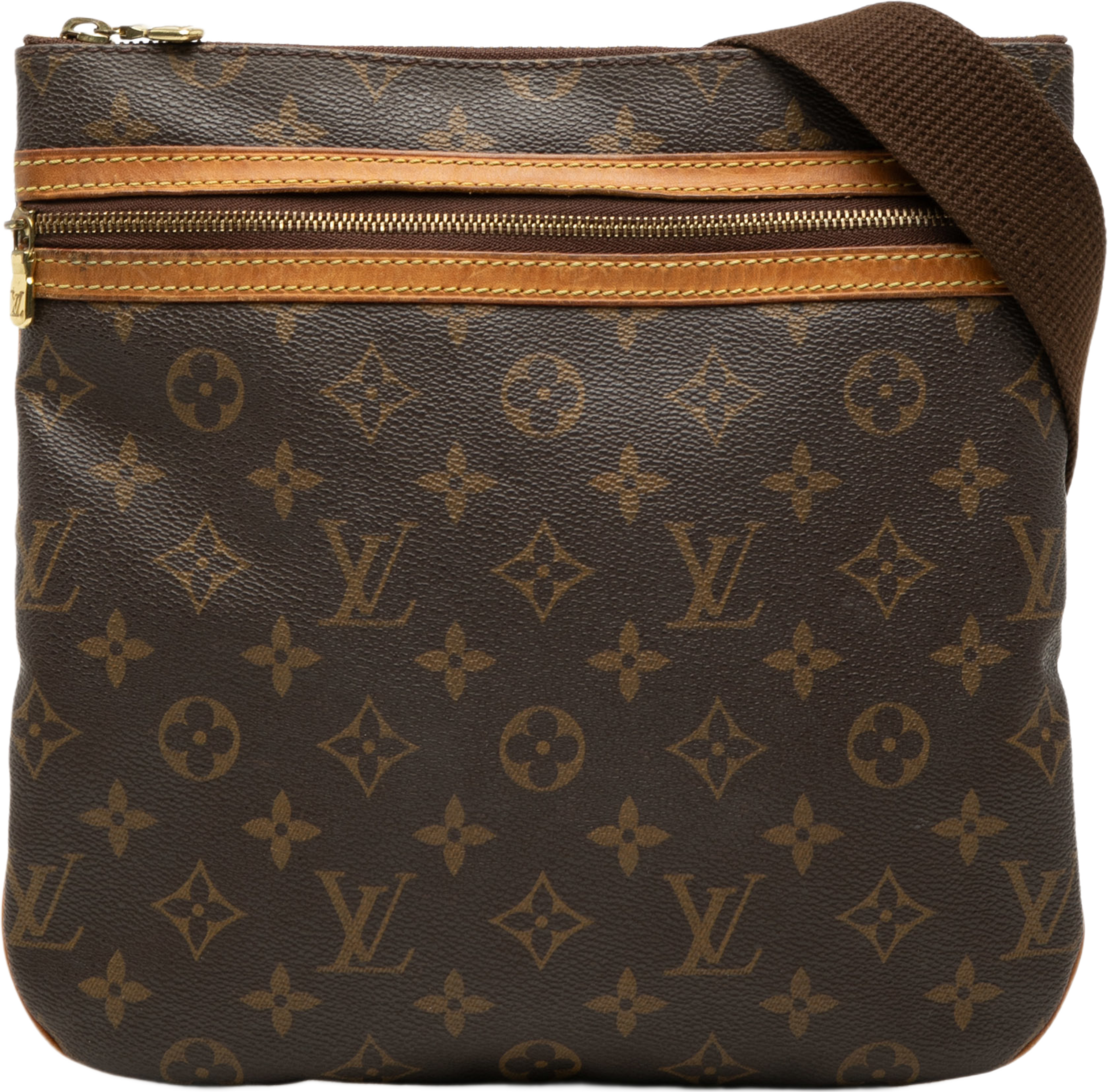 Louis Vuitton Monogram Bosphore Pochette, från Luxclusif, i färgen brun. Klicka för att öppna bilden i stort format