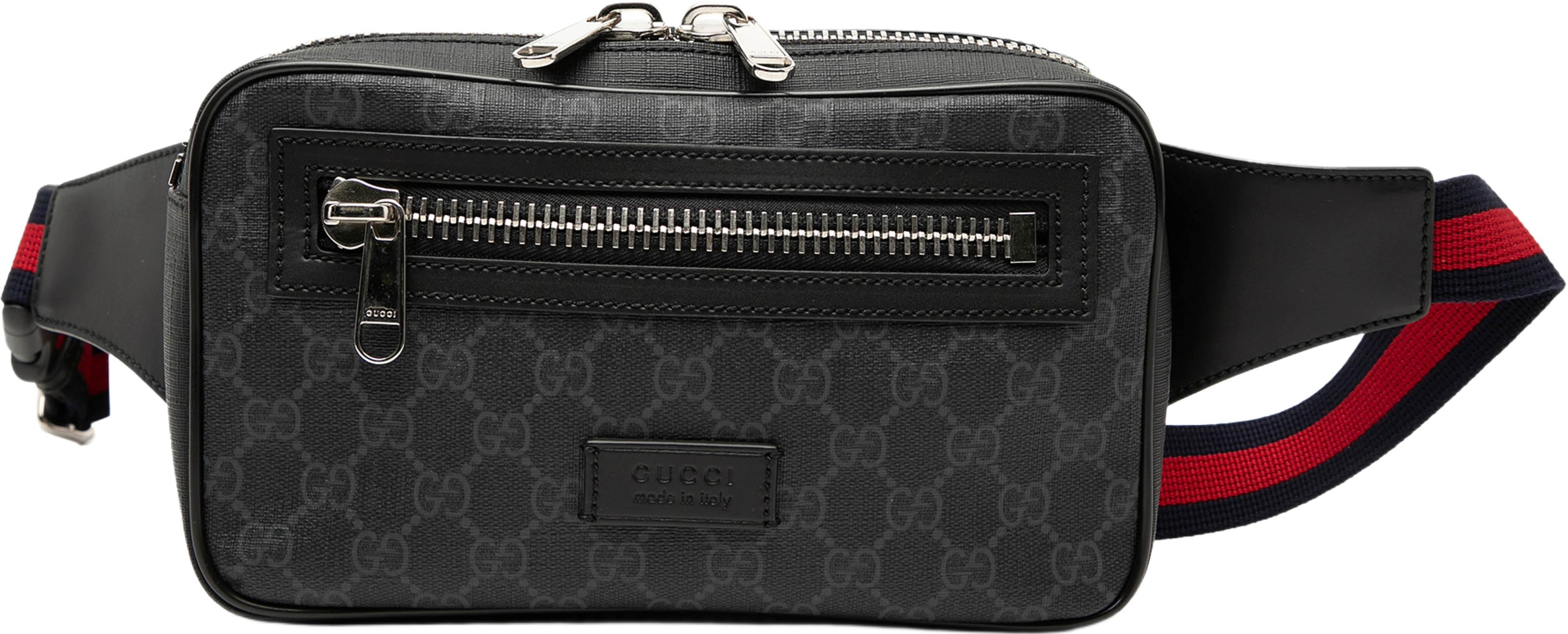 Gucci Gg Supreme Web Belt Bag, från Luxclusif, i färgen black. Klicka för att öppna bilden i stort format
