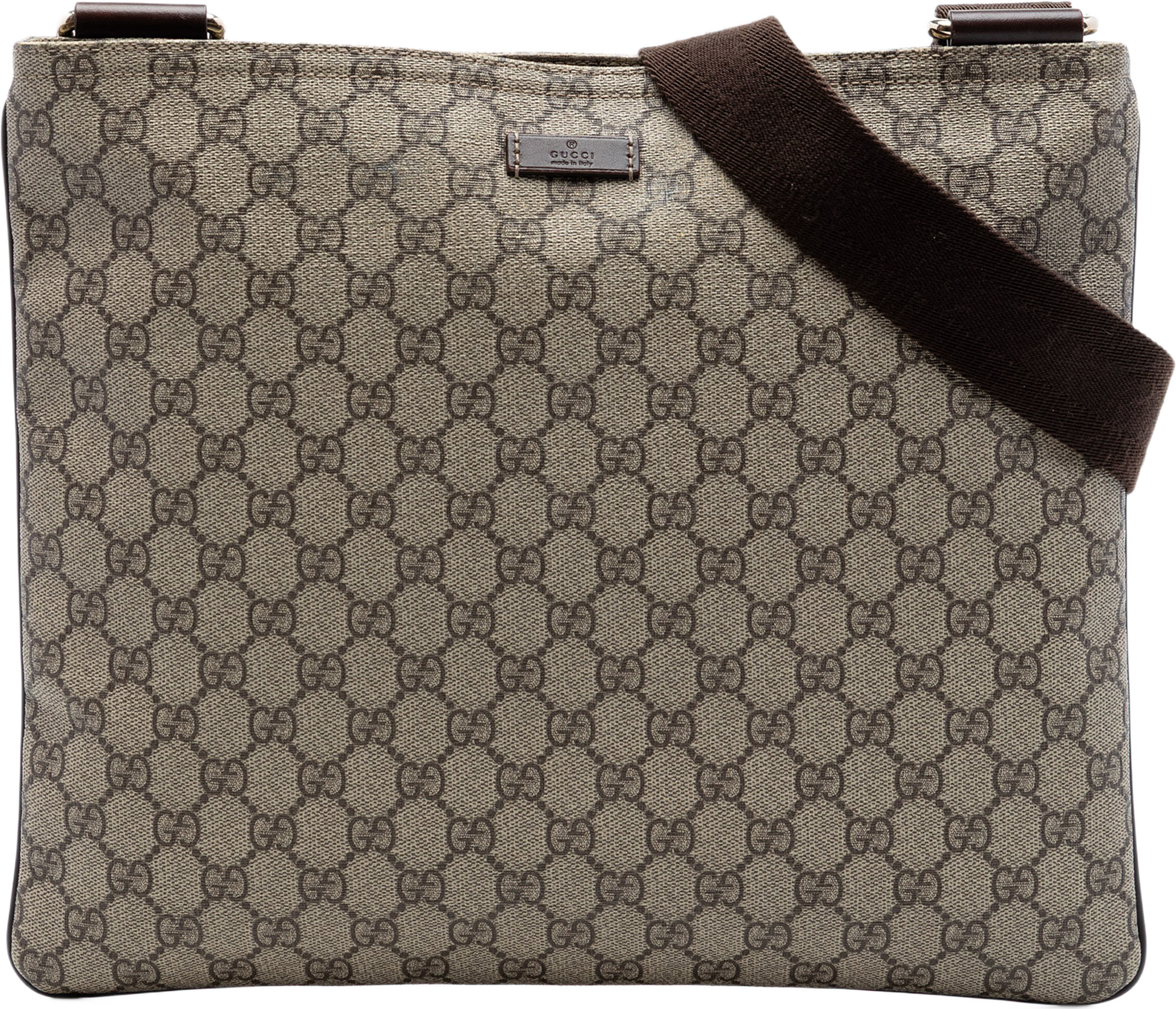 Gucci Gg Supreme Crossbody, från Luxclusif, i färgen beige. Klicka för att öppna bilden i stort format