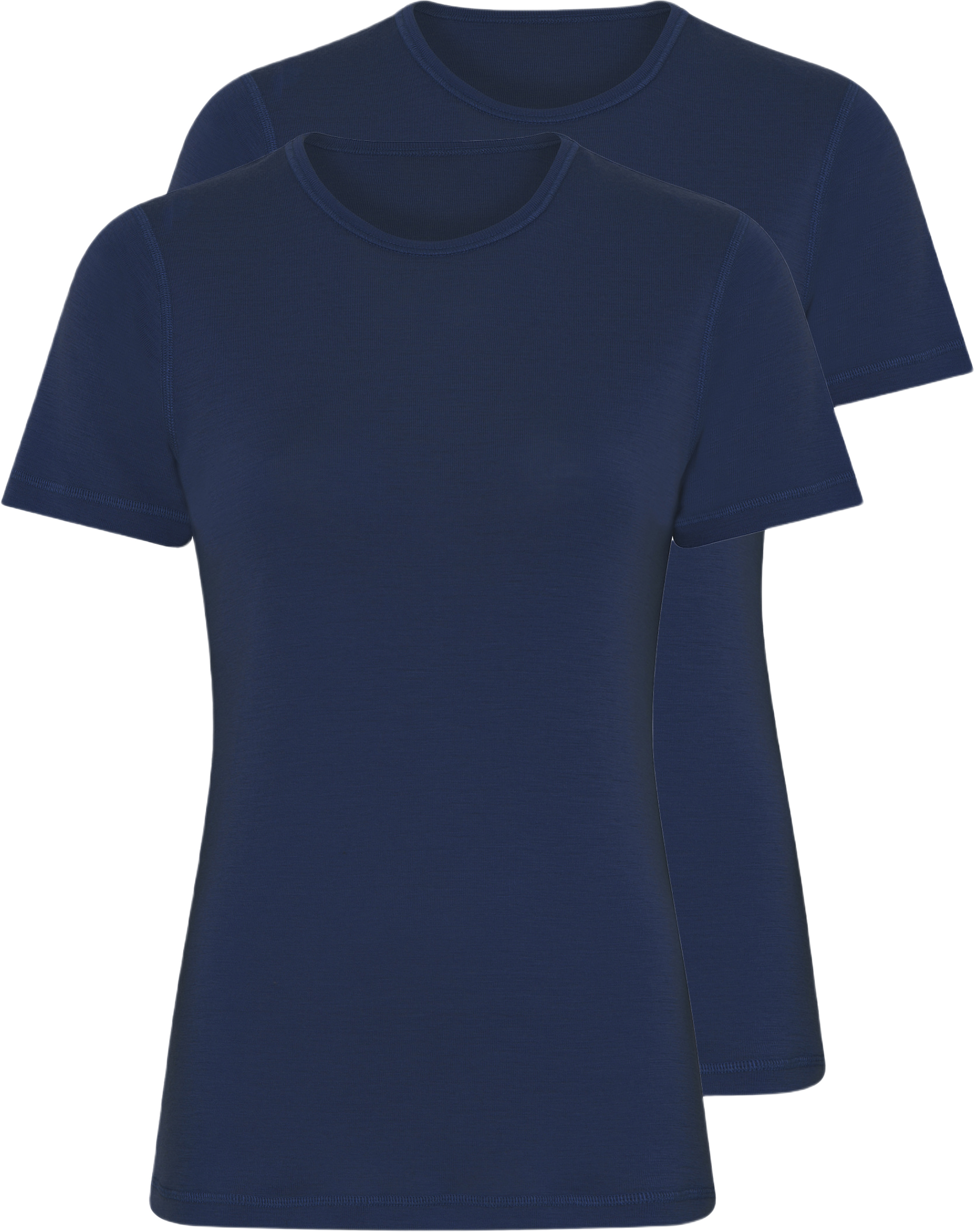 2-pack 100% Merinoull, T-shirt, Marinblått