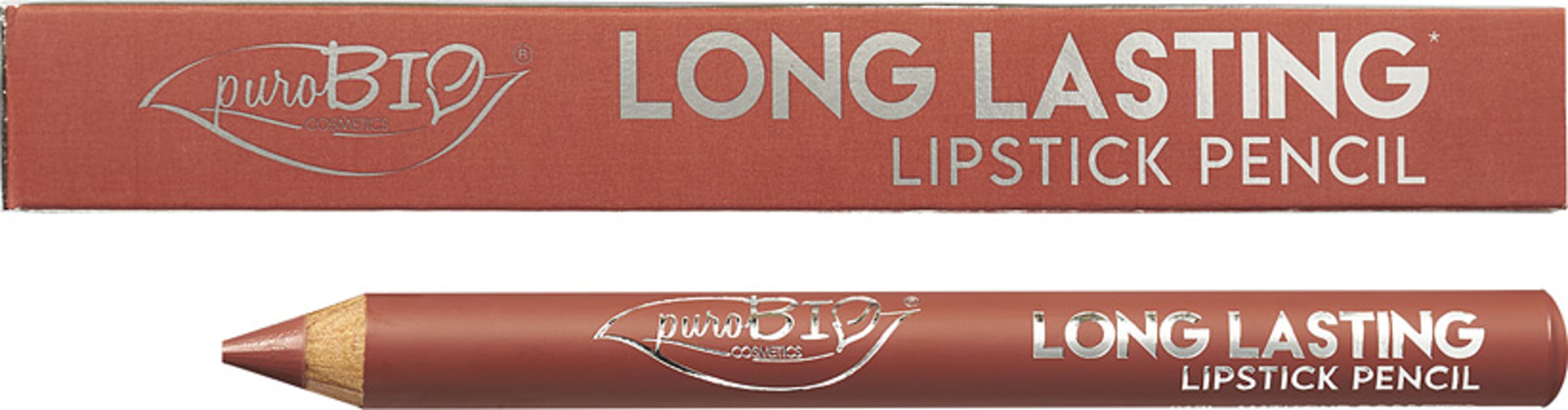 Long Lasting Lipstick Kingsize Pencil, från PuroBio, i färgen 015l warm pink. Klicka för att öppna bilden i stort format
