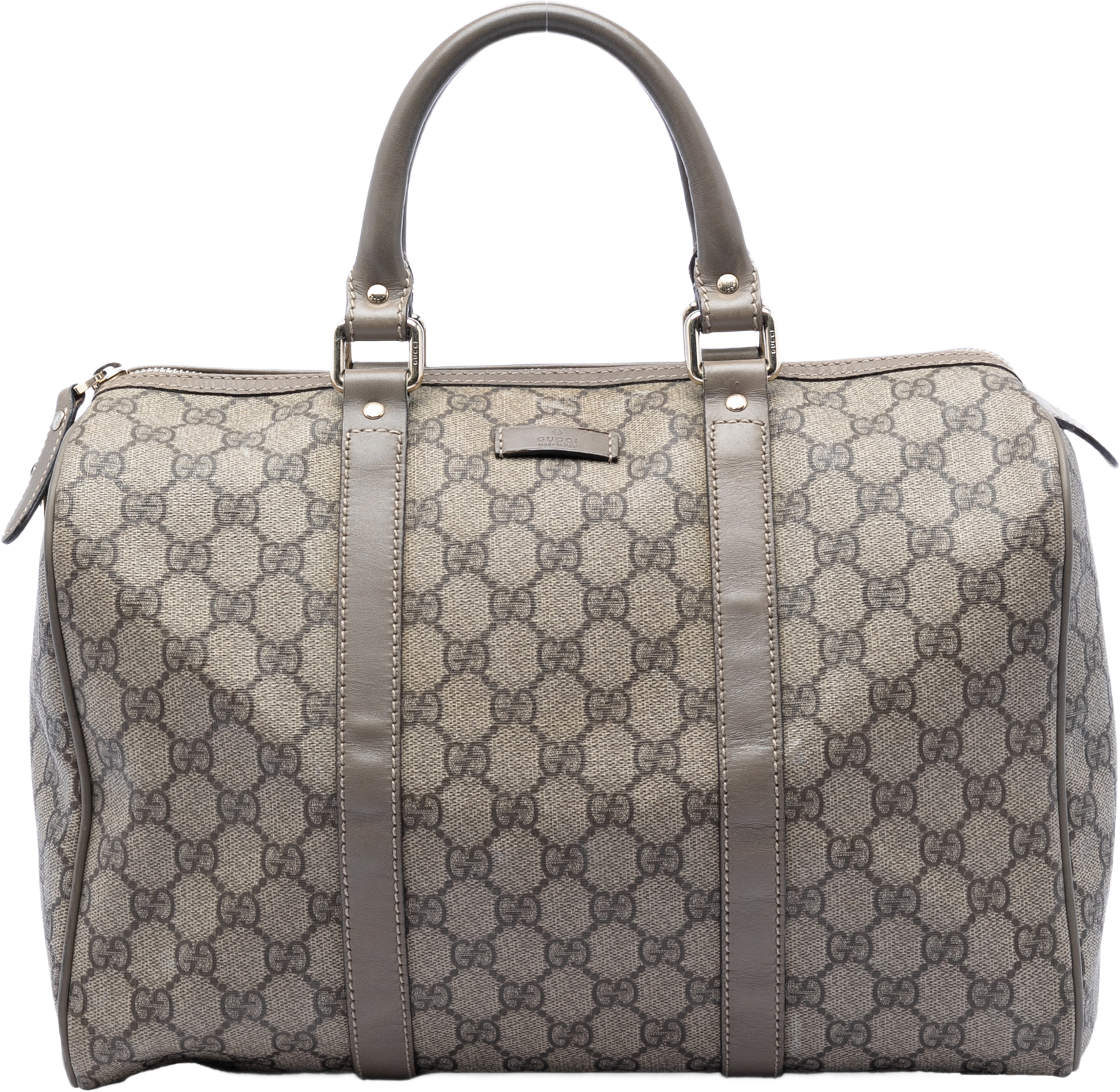 Gucci Medium Gg Supreme Joy Boston Bag, från Luxclusif, i färgen beige. Klicka för att öppna bilden i stort format