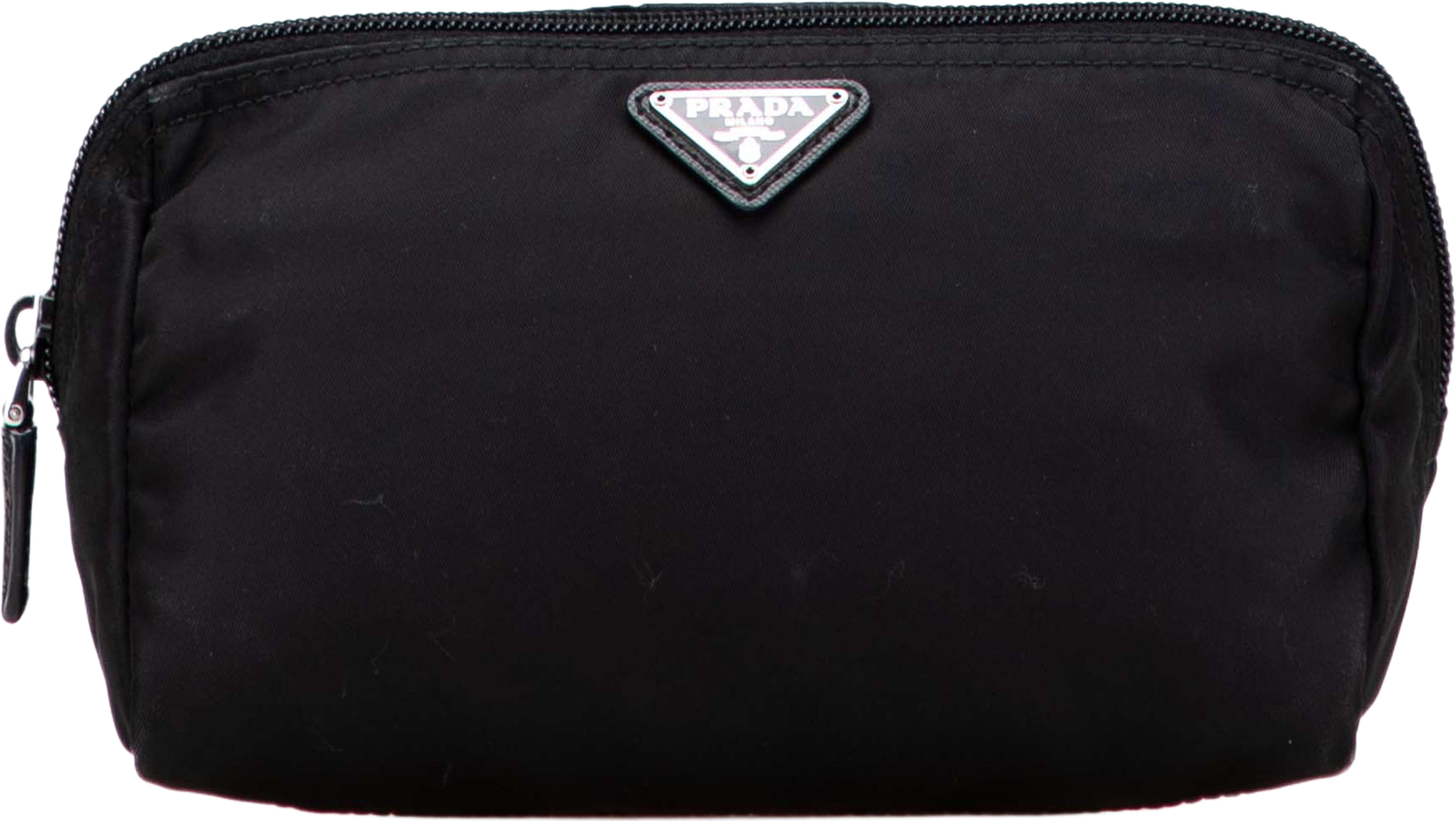 Prada Tessuto Cosmetic Pouch, från Luxclusif, i färgen black. Klicka för att öppna bilden i stort format