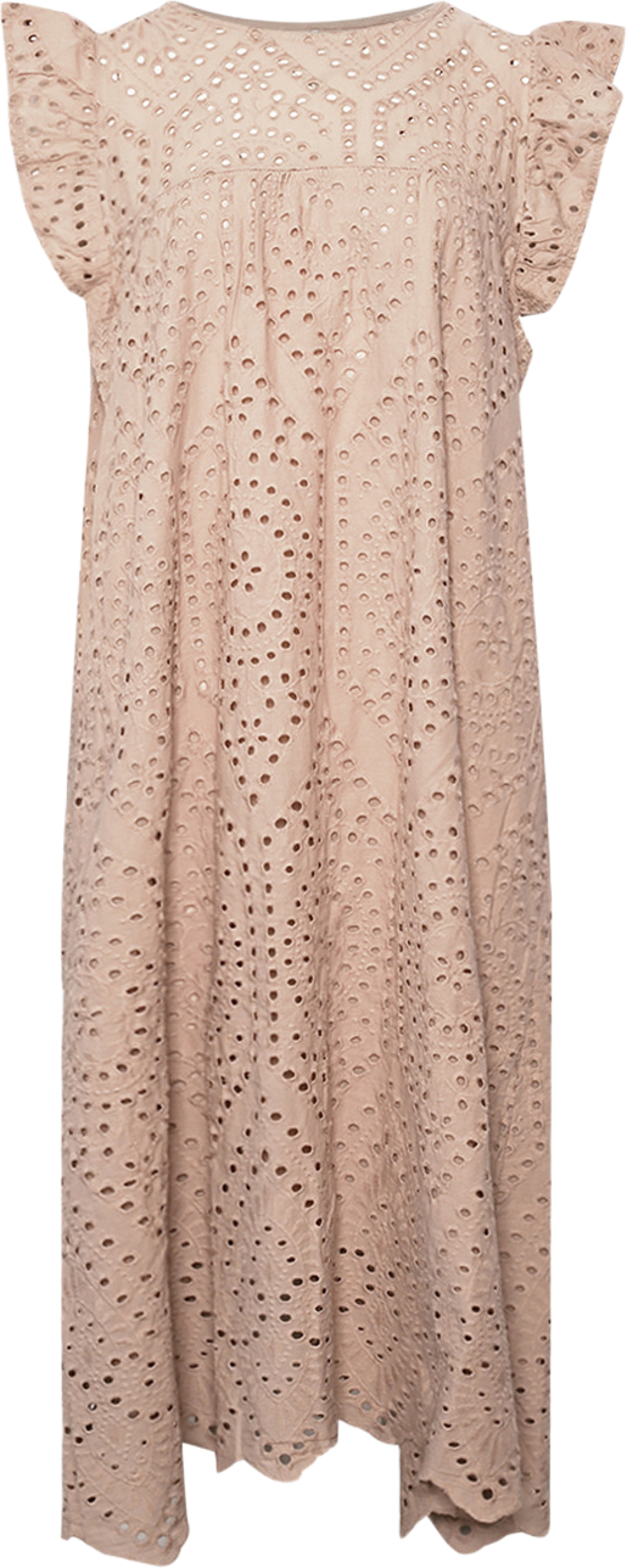 Dalia, Long S/s Dress, Cotton - Lavender Grey