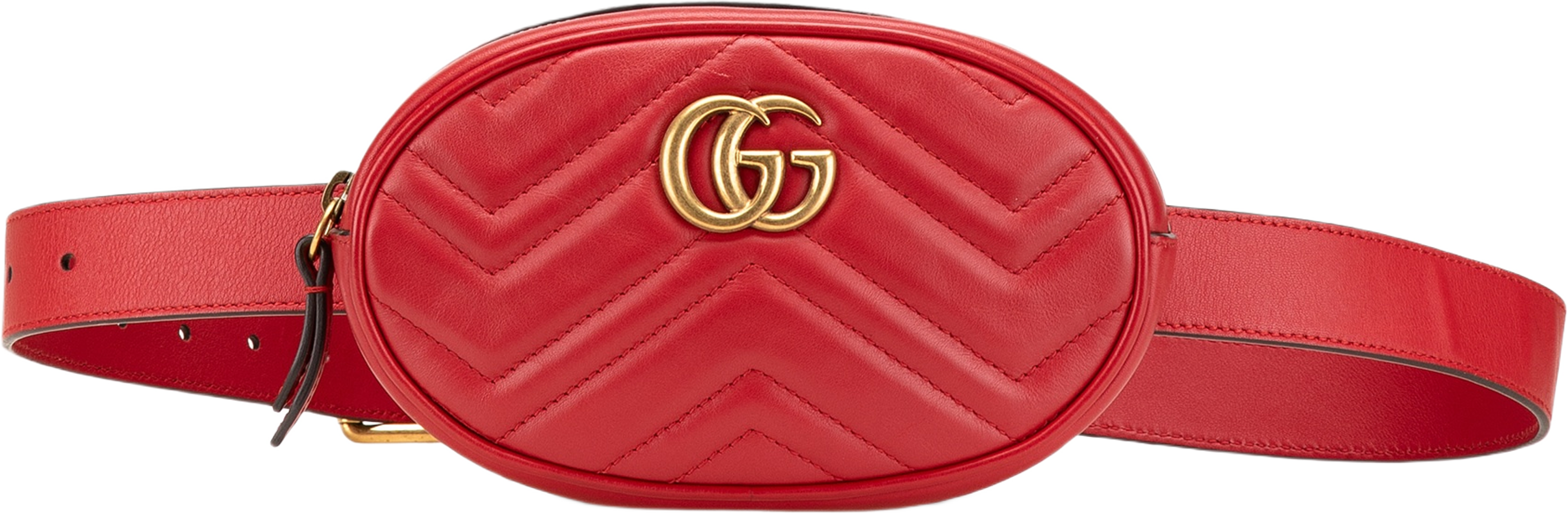 Gucci Gg Marmont Matelasse Leather Belt Bag