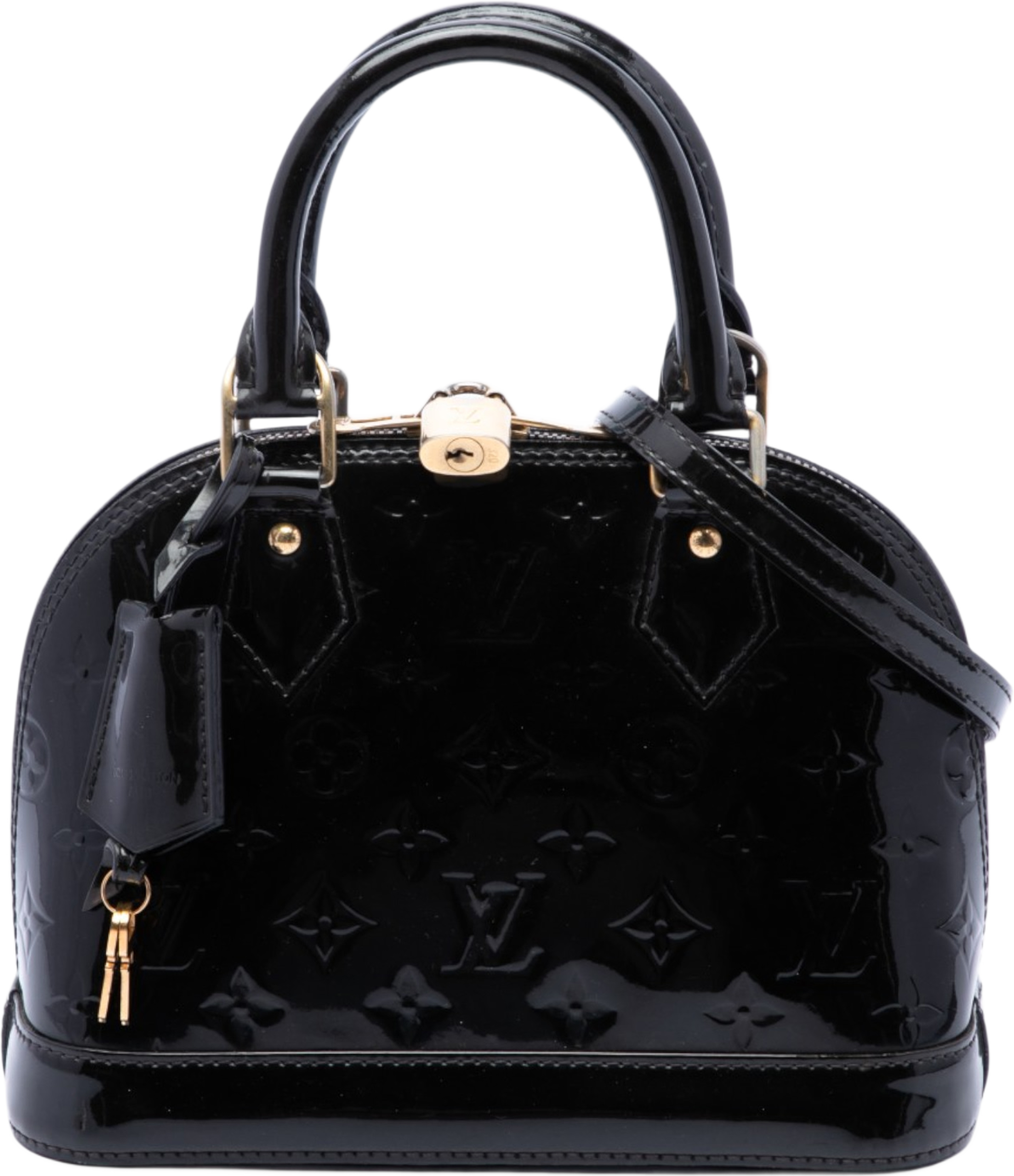 Louis Vuitton Monogram Vernis Alma Bb, från Luxclusif, i färgen svart. Klicka för att öppna bilden i stort format