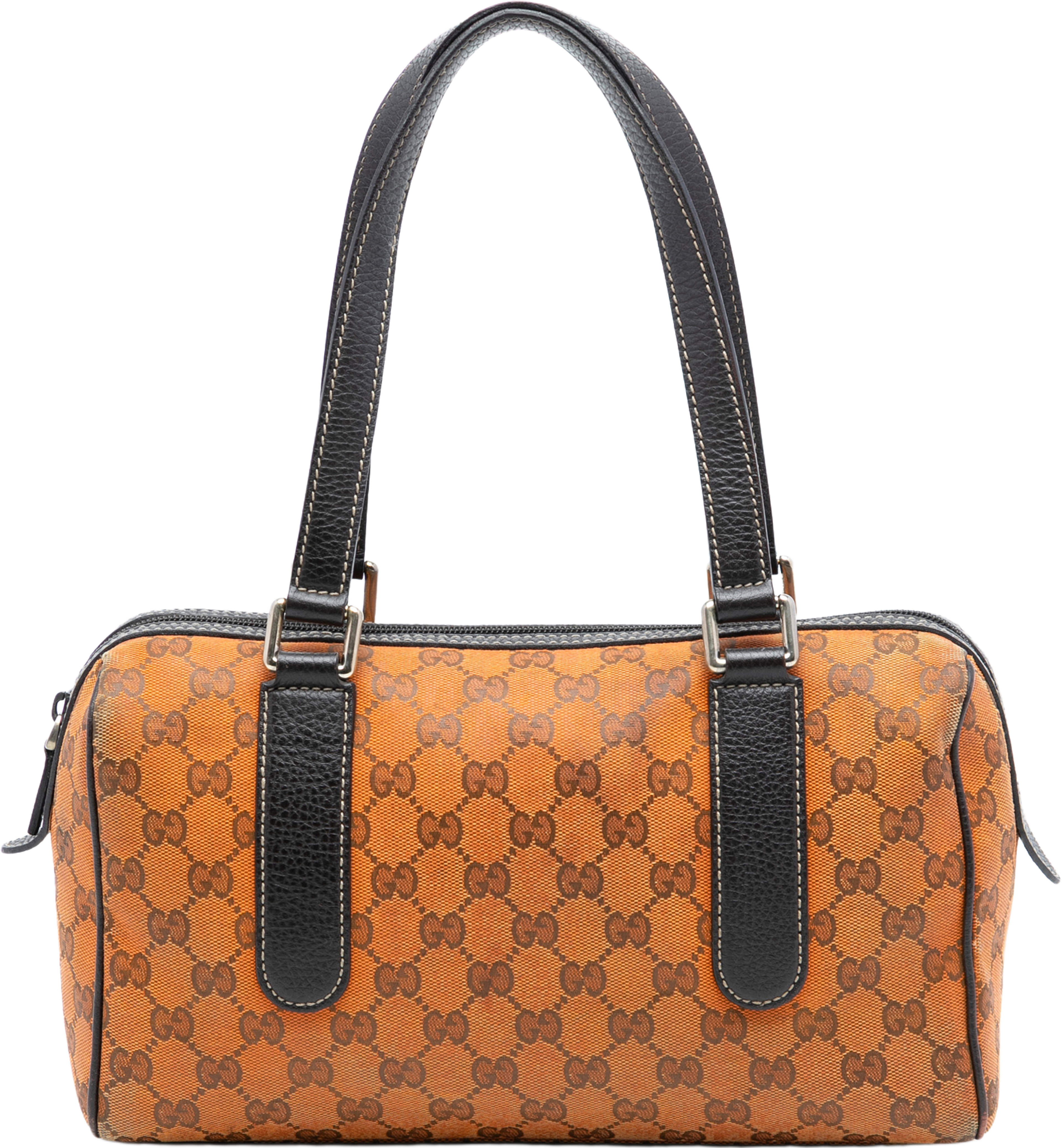 Gucci Gg Canvas Boston Bag, från Luxclusif, i färgen orange. Klicka för att öppna bilden i stort format