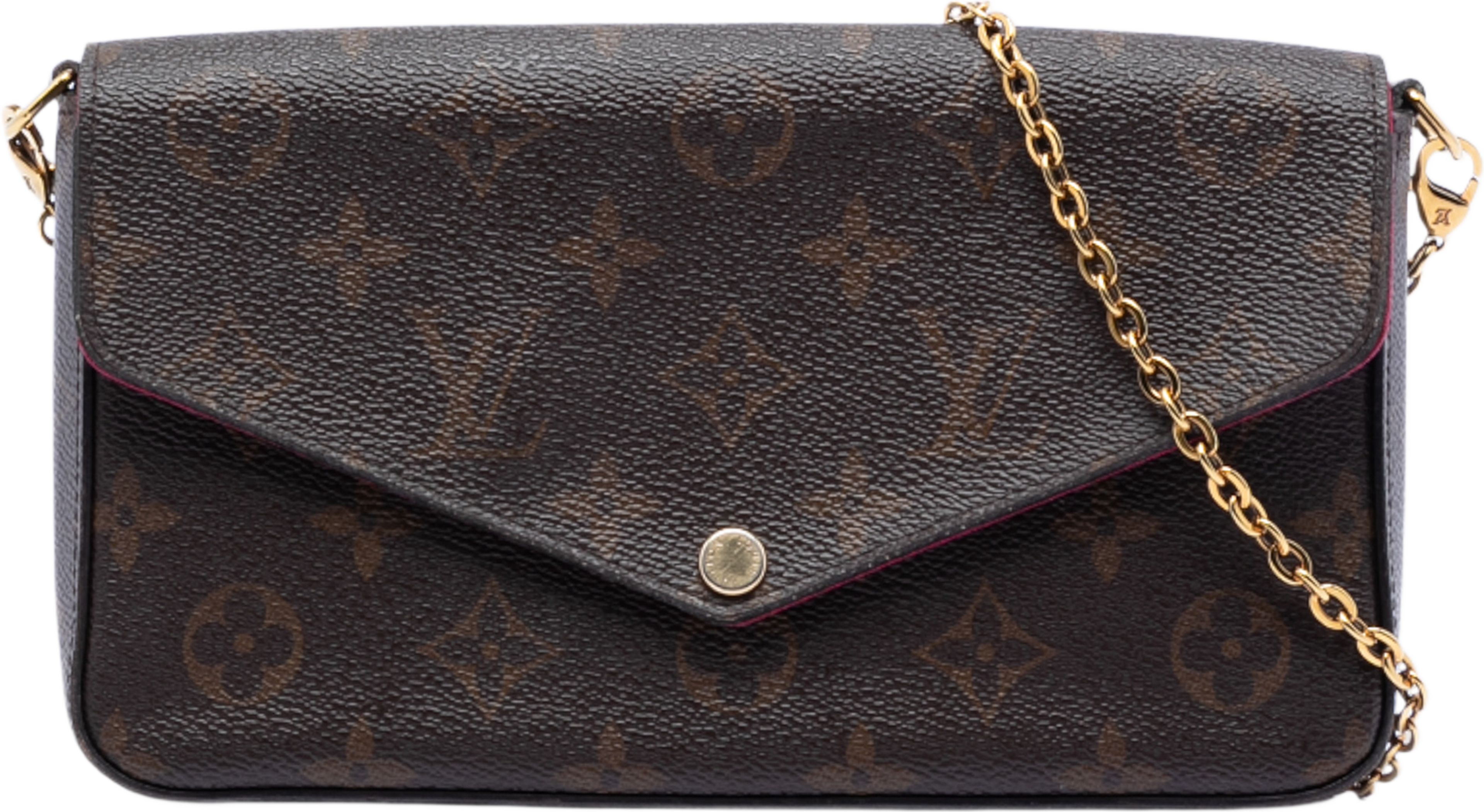 Louis Vuitton Monogram Pochette Felicie, från Luxclusif, i färgen brown. Klicka för att öppna bilden i stort format