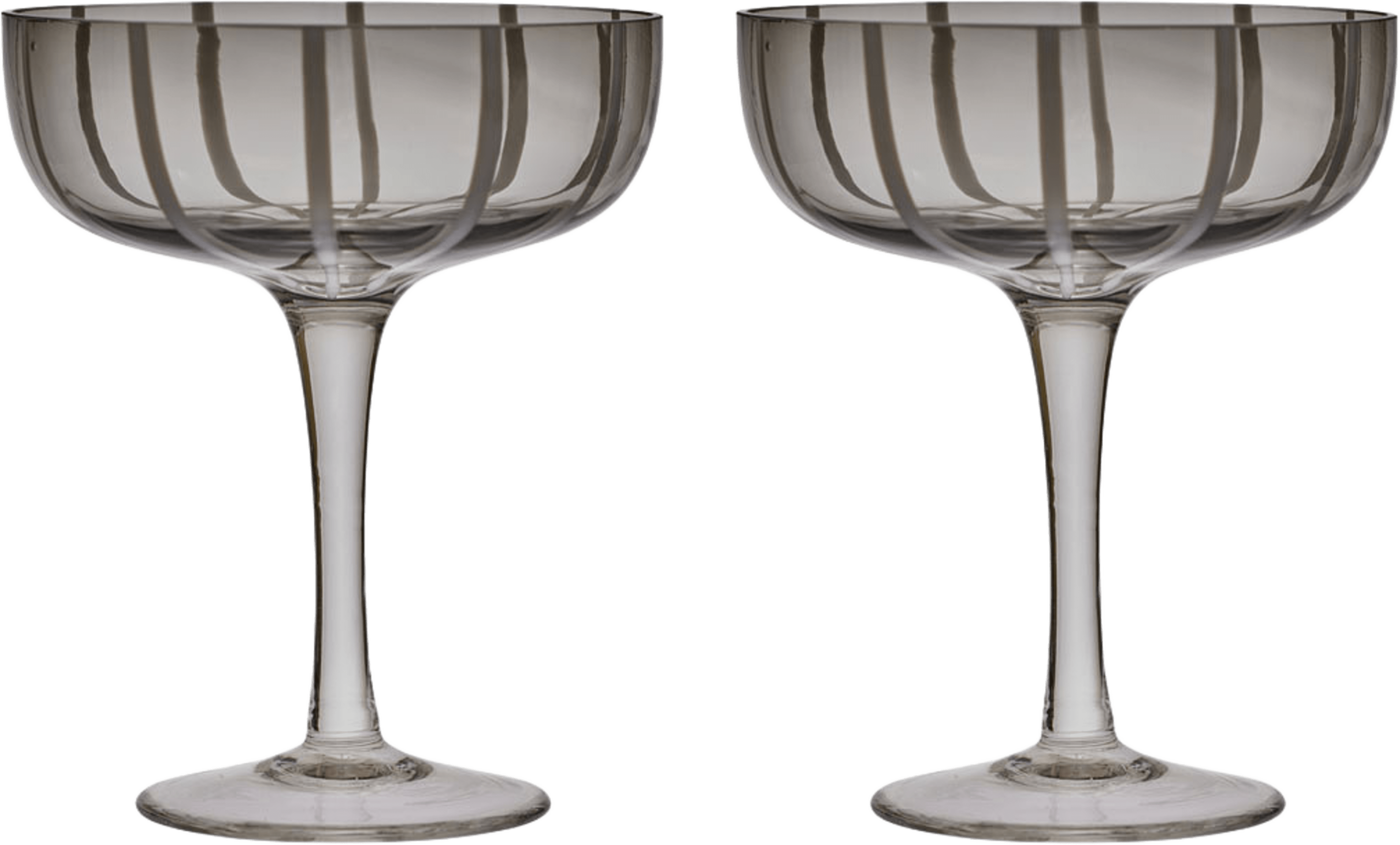 Mizu Coupe Glass - Pack Of 2, från OYOY Living, i färgen grey. Klicka för att öppna bilden i stort format