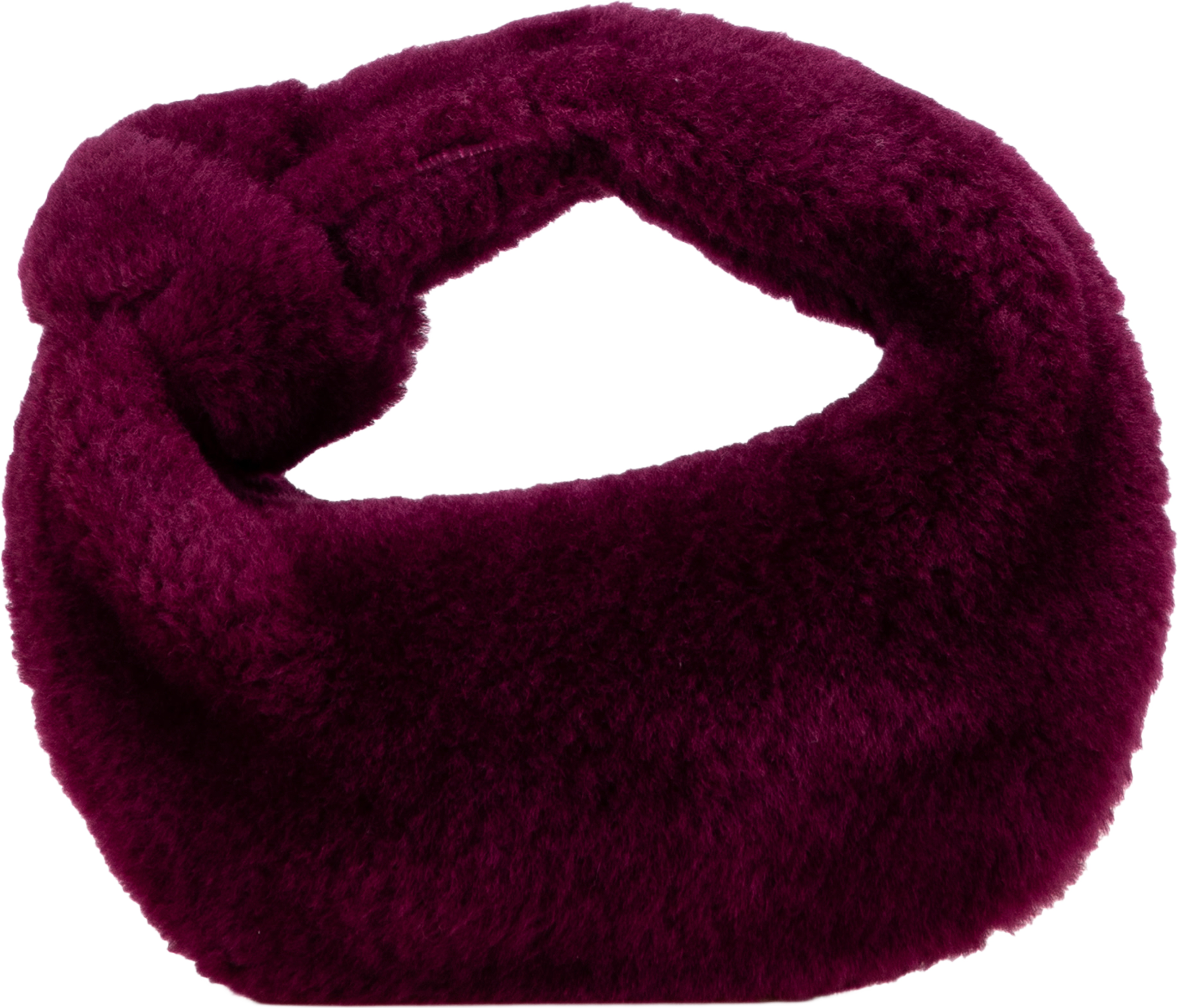 Bottega Veneta Mini Shearling Jodie, från Luxclusif, i färgen plum. Klicka för att öppna bilden i stort format