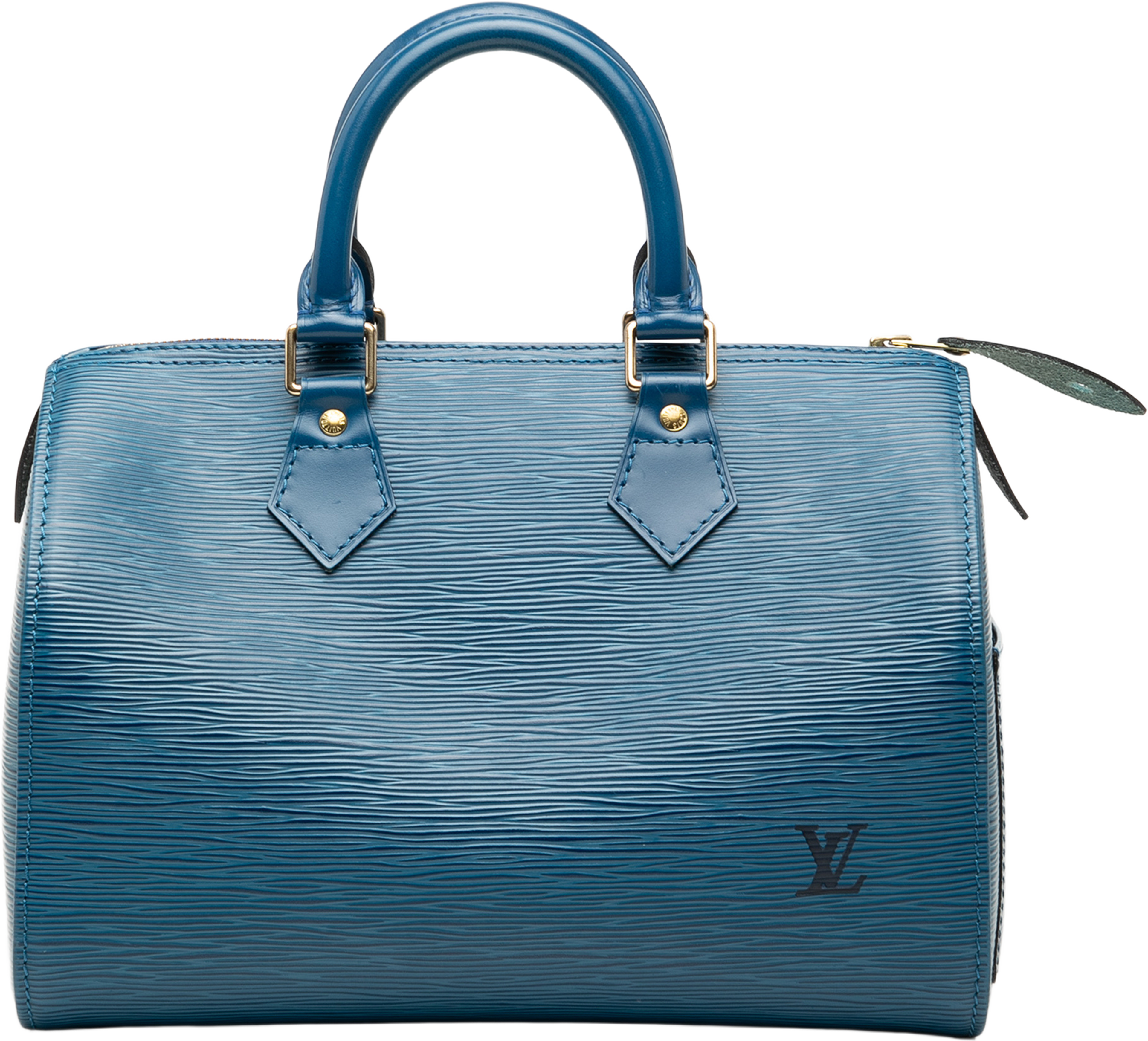 Louis Vuitton Epi Speedy 25, från Luxclusif, i färgen blue. Klicka för att öppna bilden i stort format