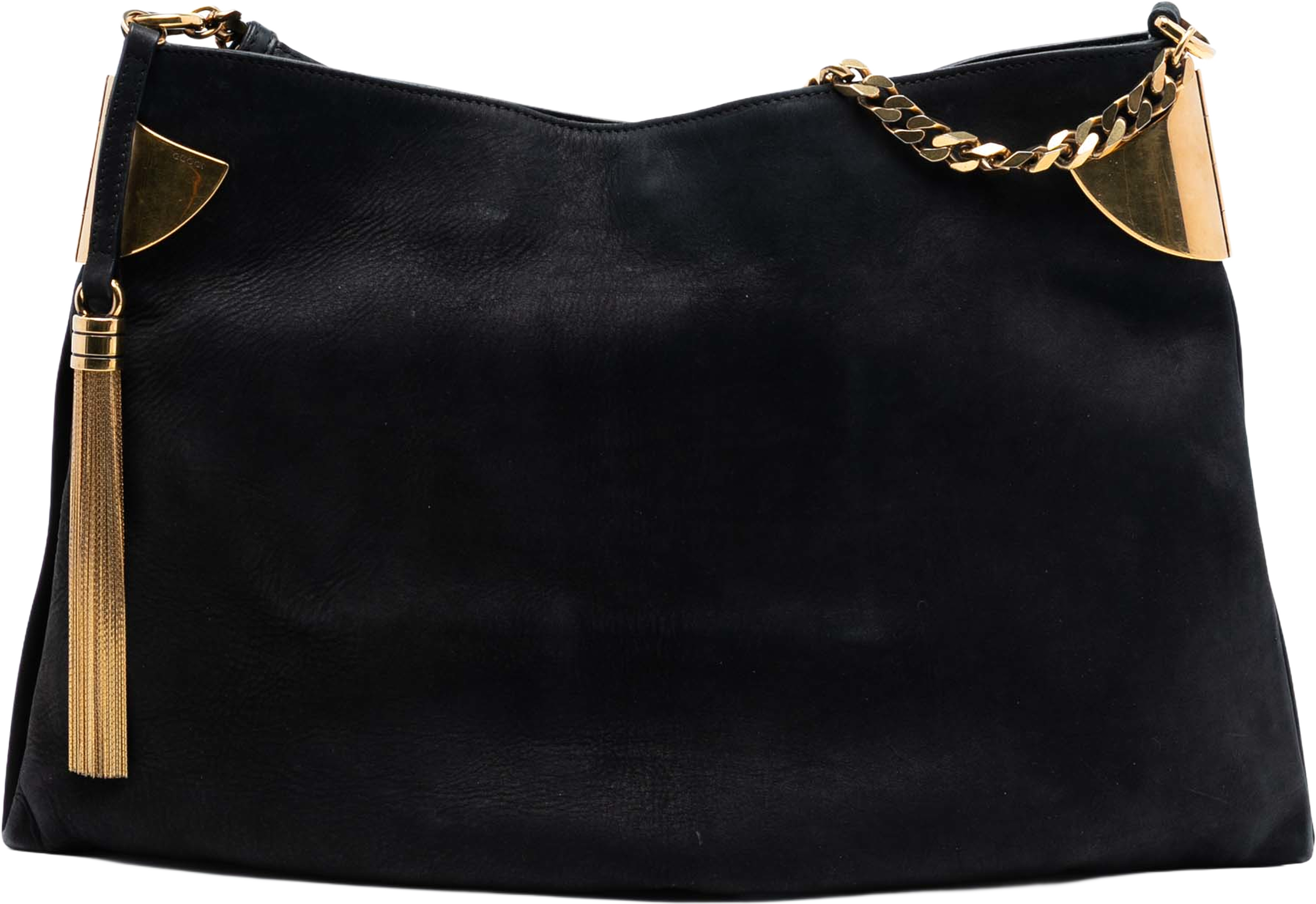 Gucci Medium Nubuck 1970 Shoulder Bag, från Luxclusif, i färgen black. Klicka för att öppna bilden i stort format