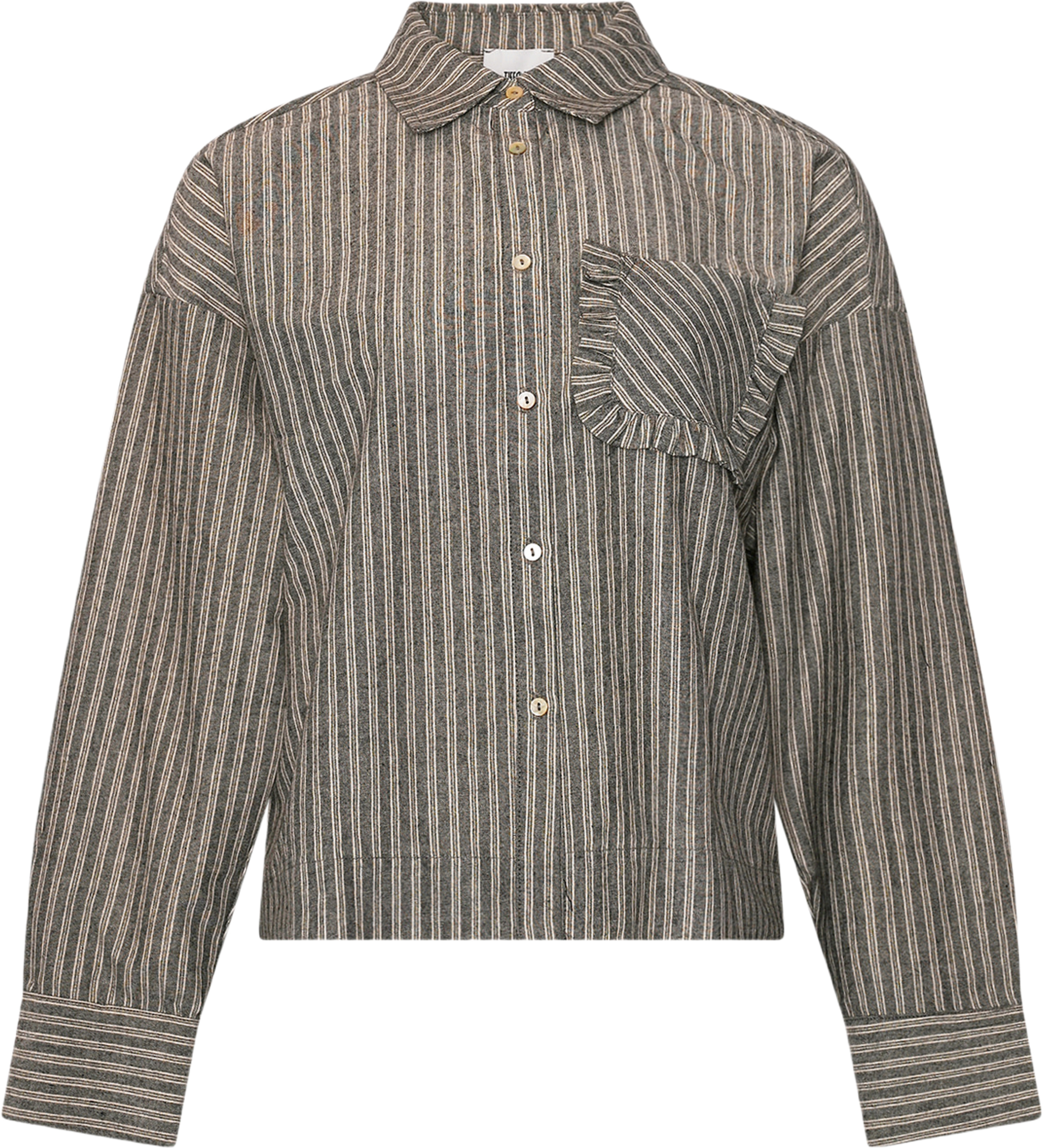 Hansina, Shirt - Deepest Grey Stripe