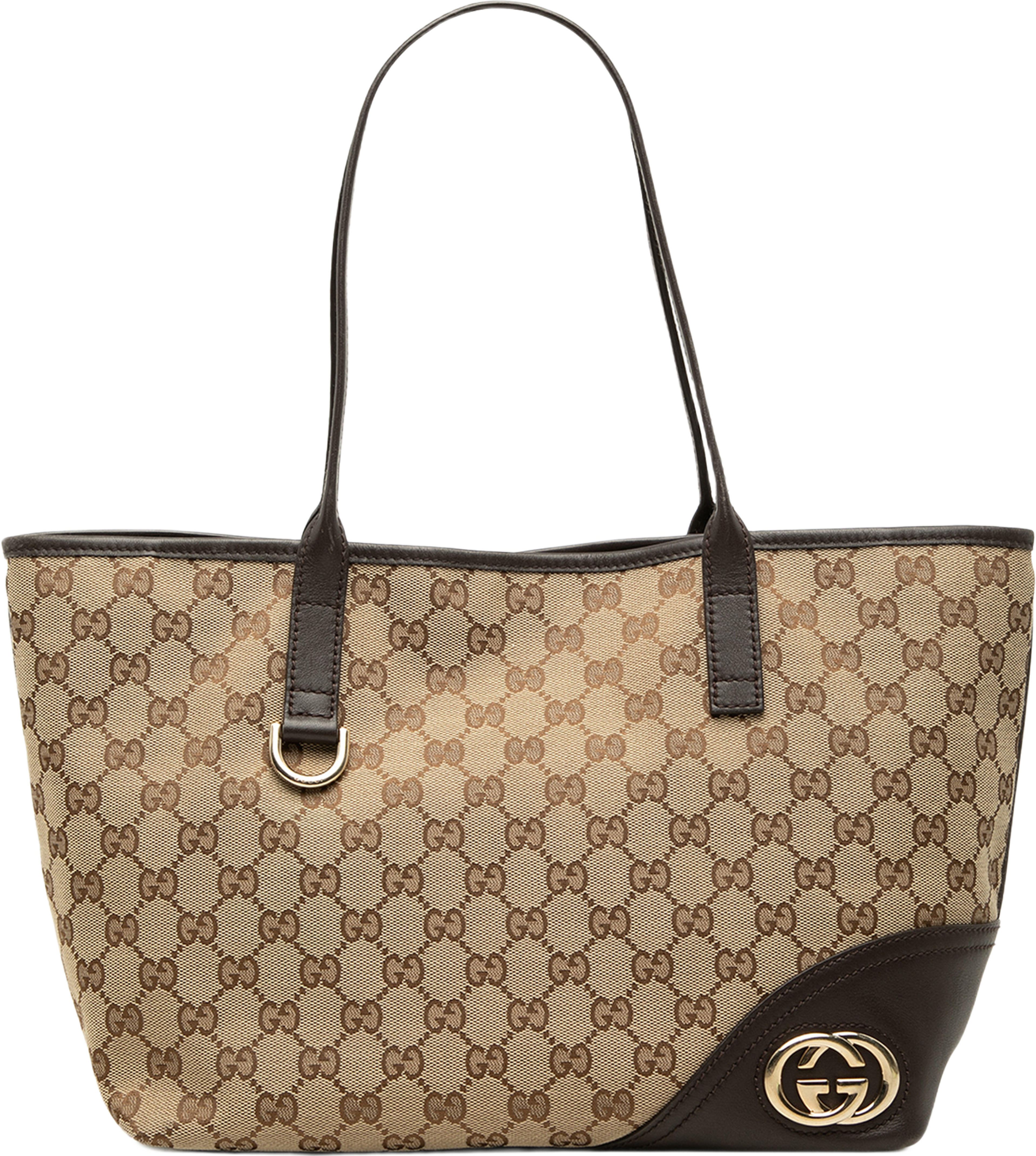 Gucci Gg Canvas New Britt Tote, från Luxclusif, i färgen beige. Klicka för att öppna bilden i stort format