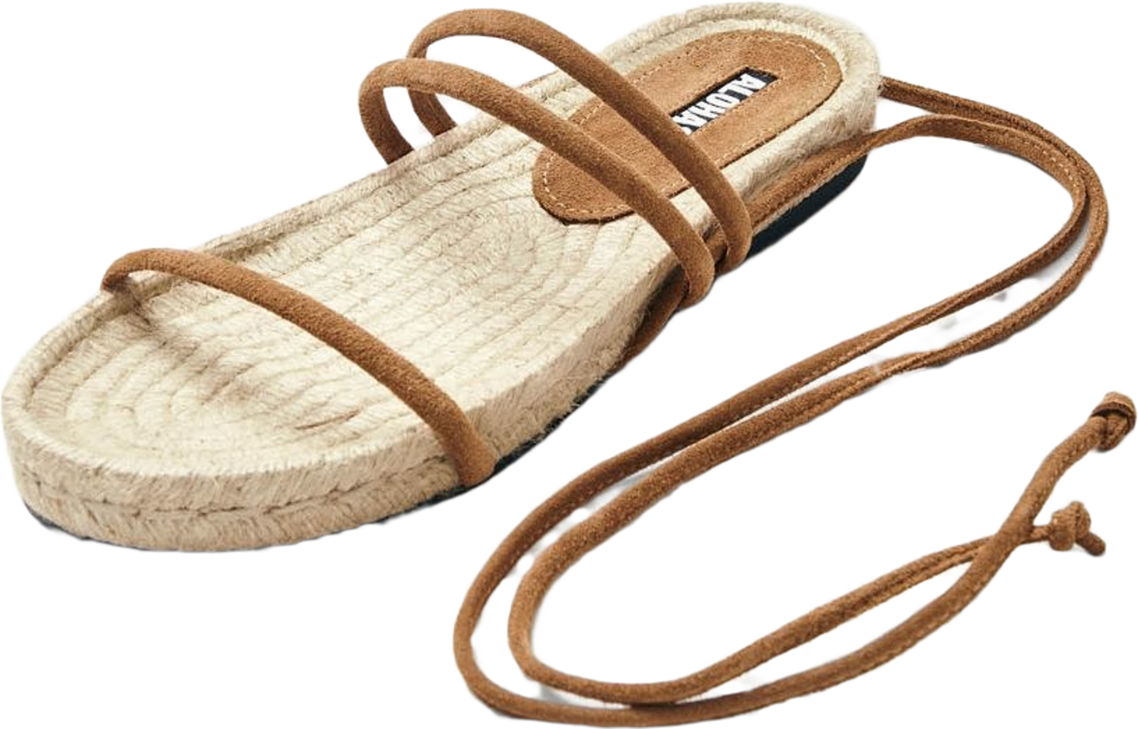 Rayna Suede Tan Leather Sandals