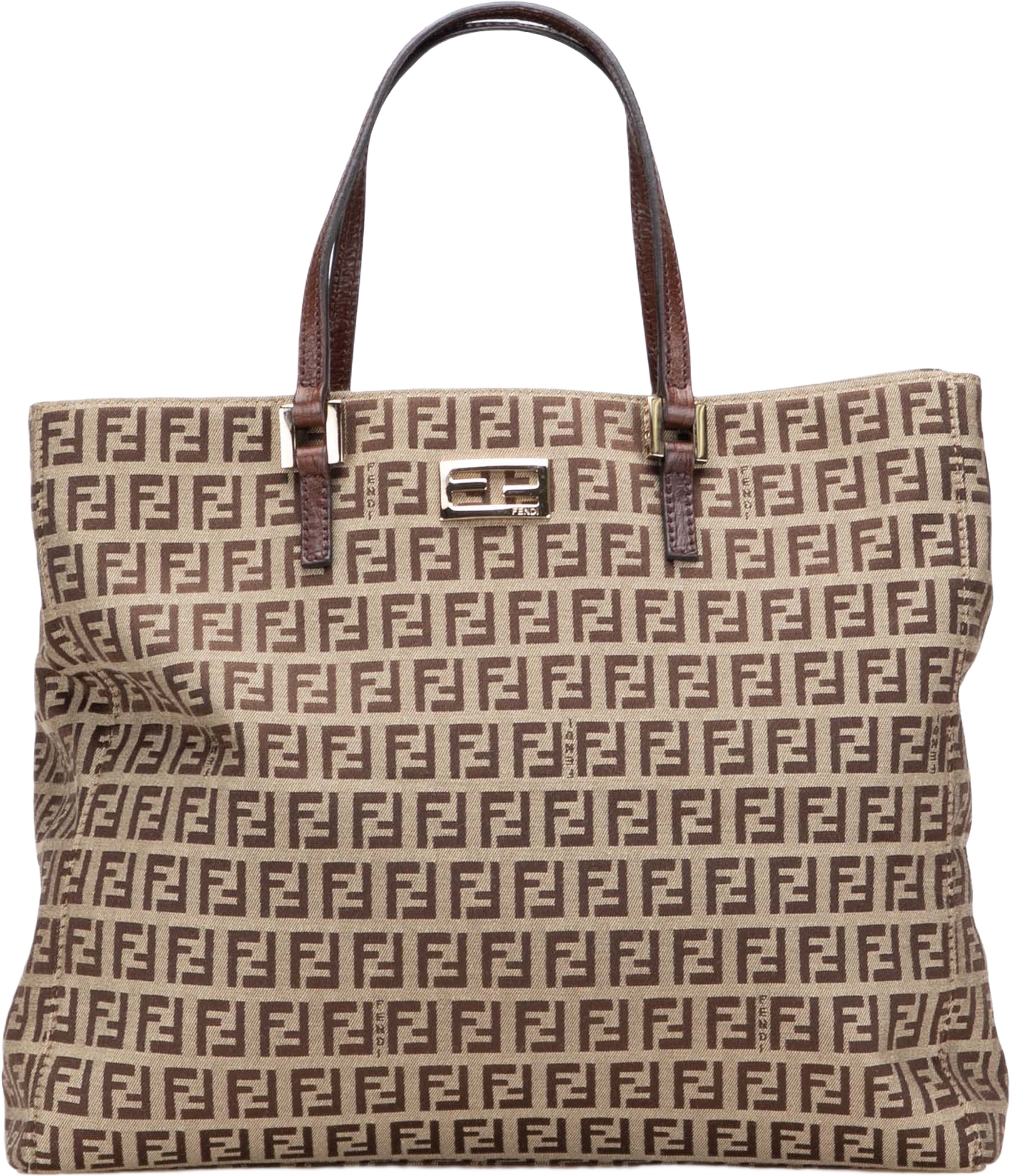 Fendi Zucchino Canvas Tote, från Luxclusif, i färgen beige. Klicka för att öppna bilden i stort format