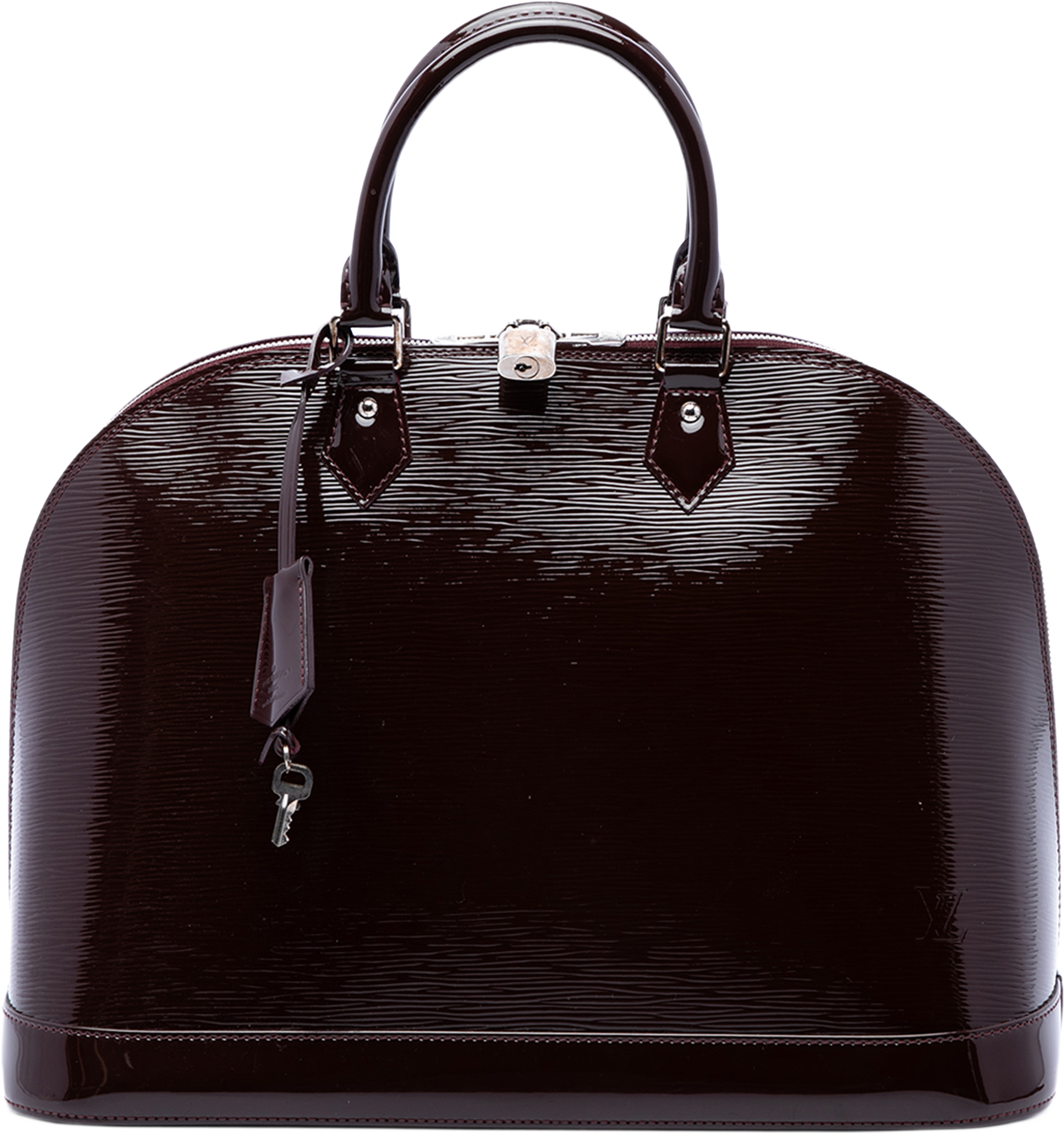 Louis Vuitton Electric Epi Alma Gm, från Luxclusif, i färgen purpur. Klicka för att öppna bilden i stort format