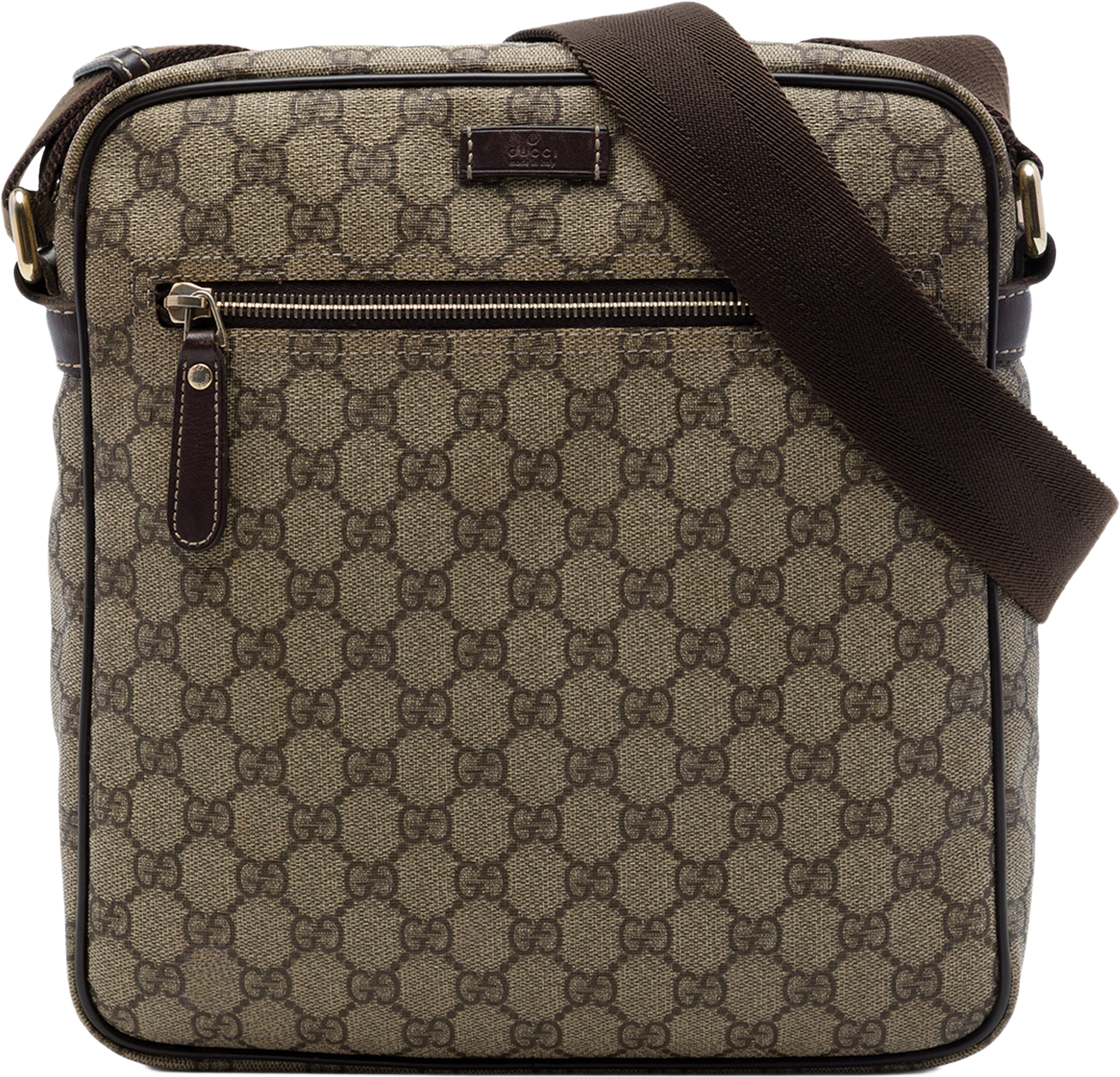 Gucci Gg Supreme Crossbody, från Luxclusif, i färgen beige. Klicka för att öppna bilden i stort format