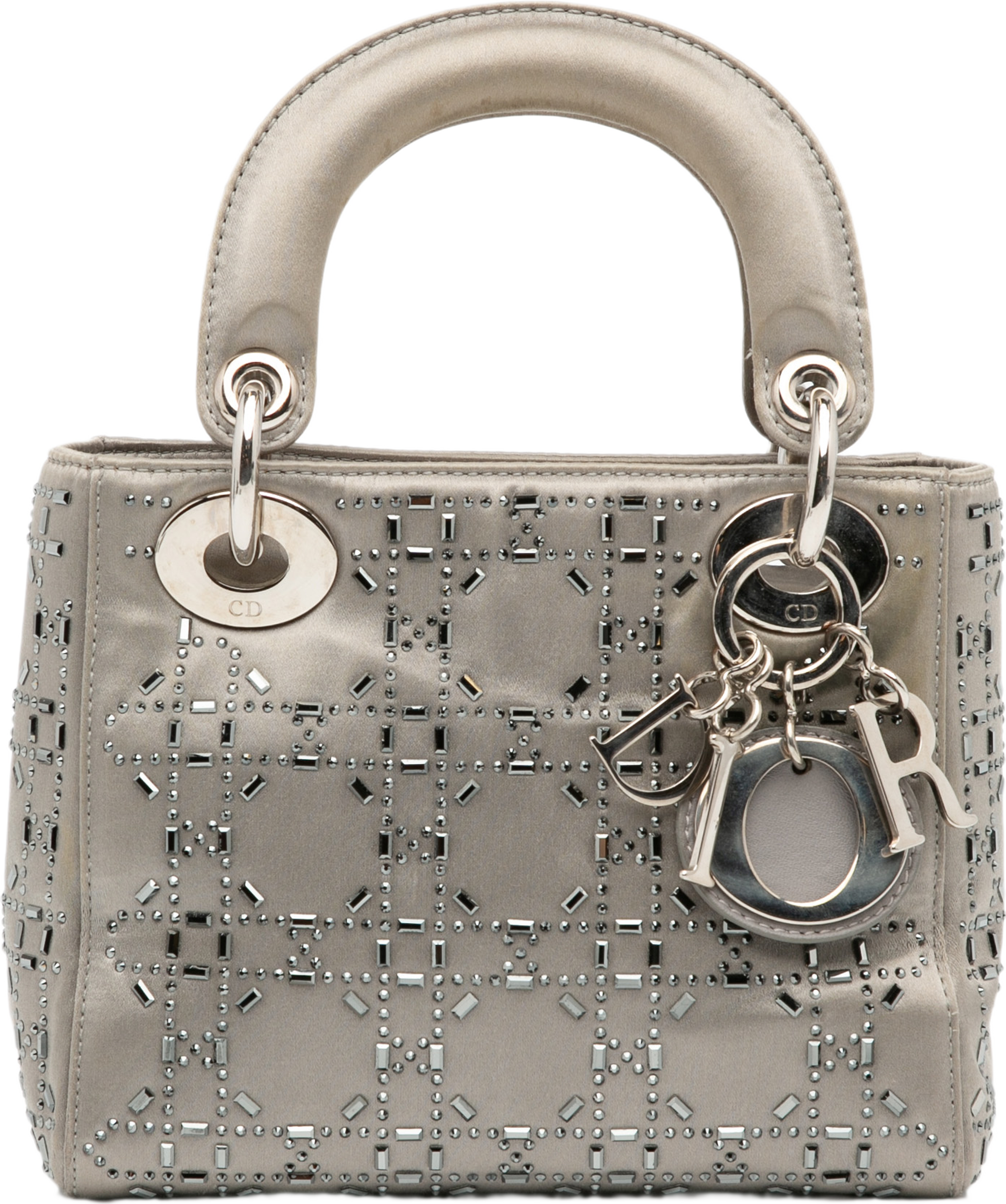 Dior Mini Crystal Embellished Satin Lady Dior