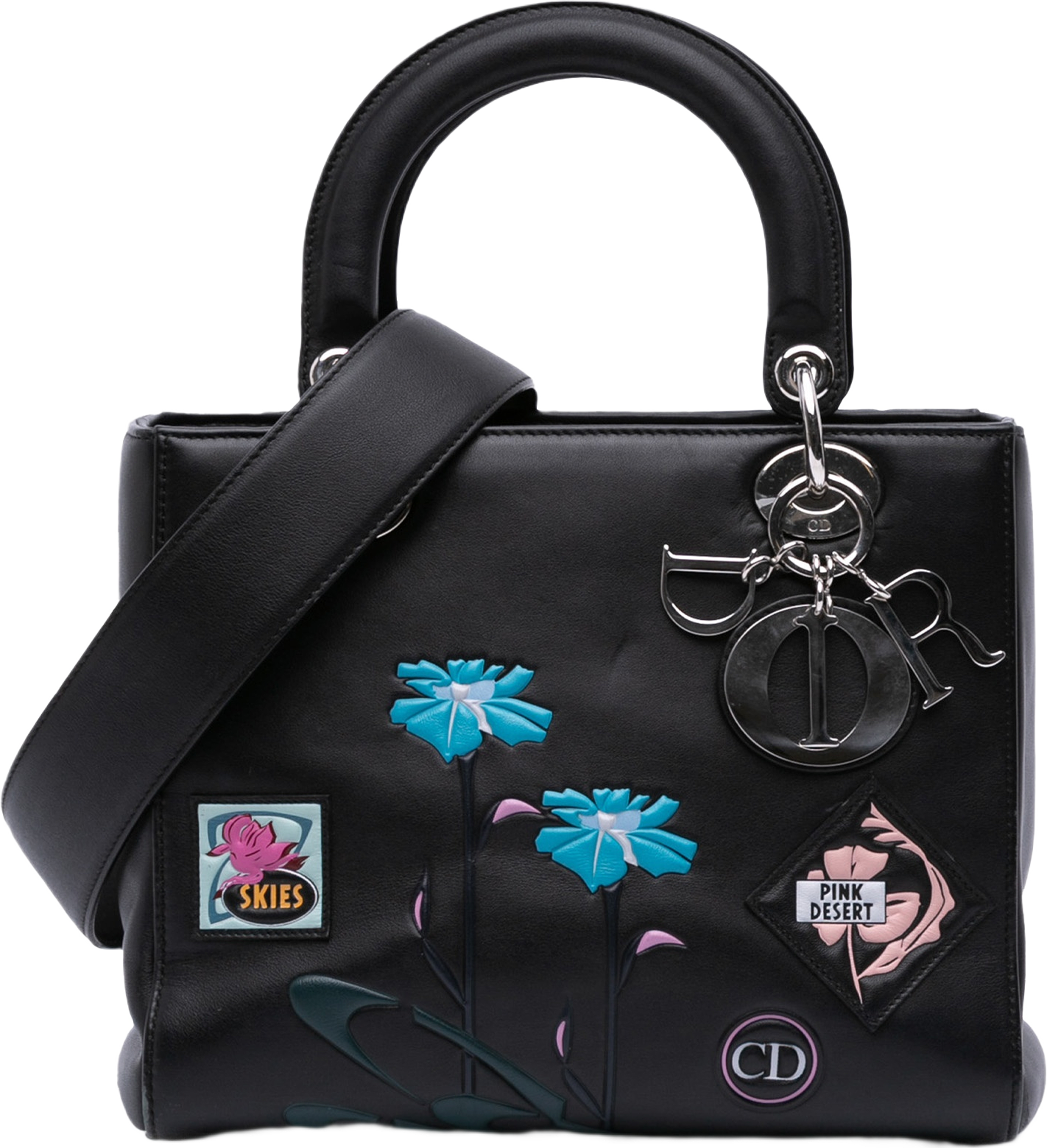 Dior Medium Calfskin Paradise Lady Dior, från Luxclusif, i färgen black. Klicka för att öppna bilden i stort format