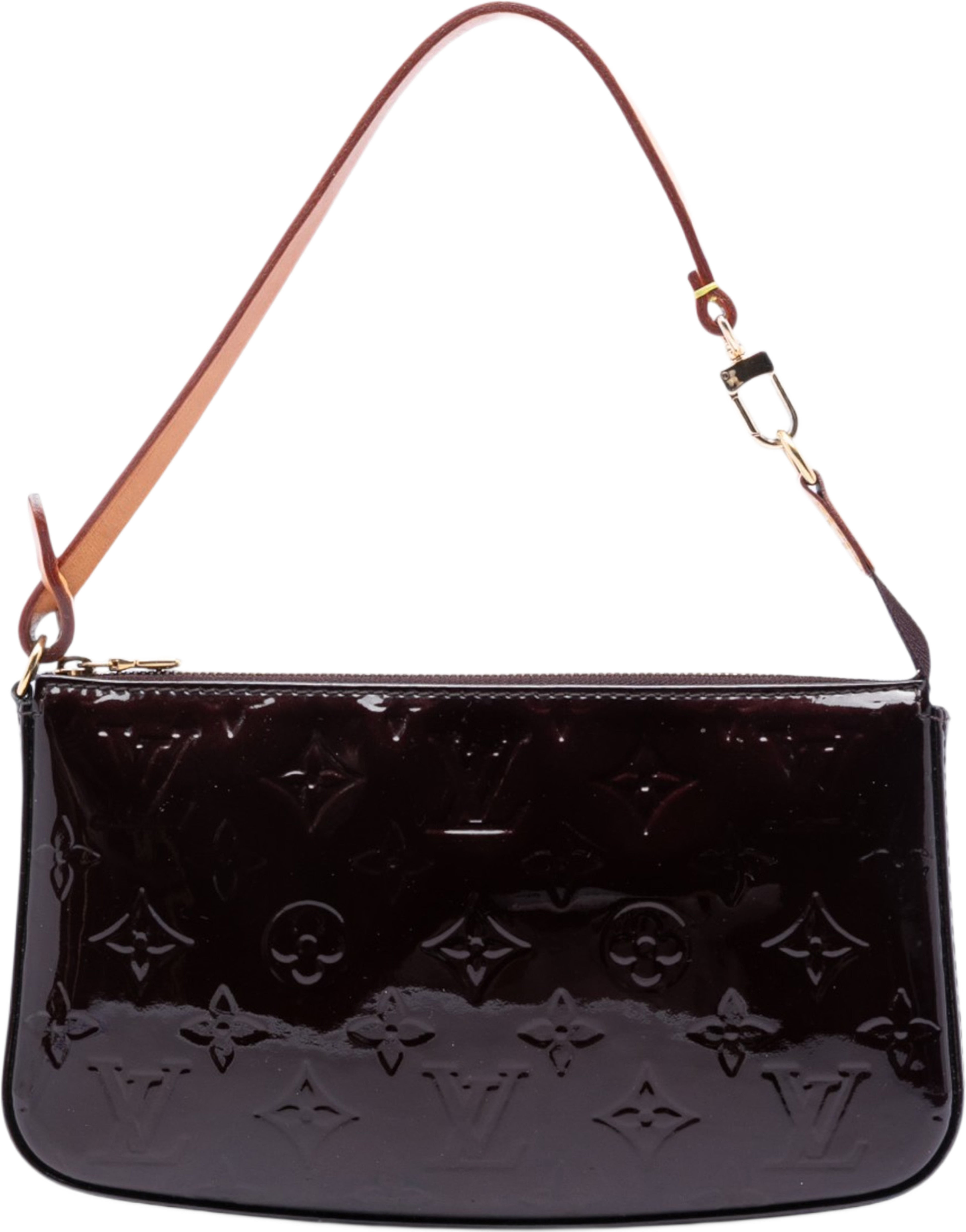 Louis Vuitton Monogram Vernis Pochette Accessoires, från Luxclusif, i färgen purpur. Klicka för att öppna bilden i stort format