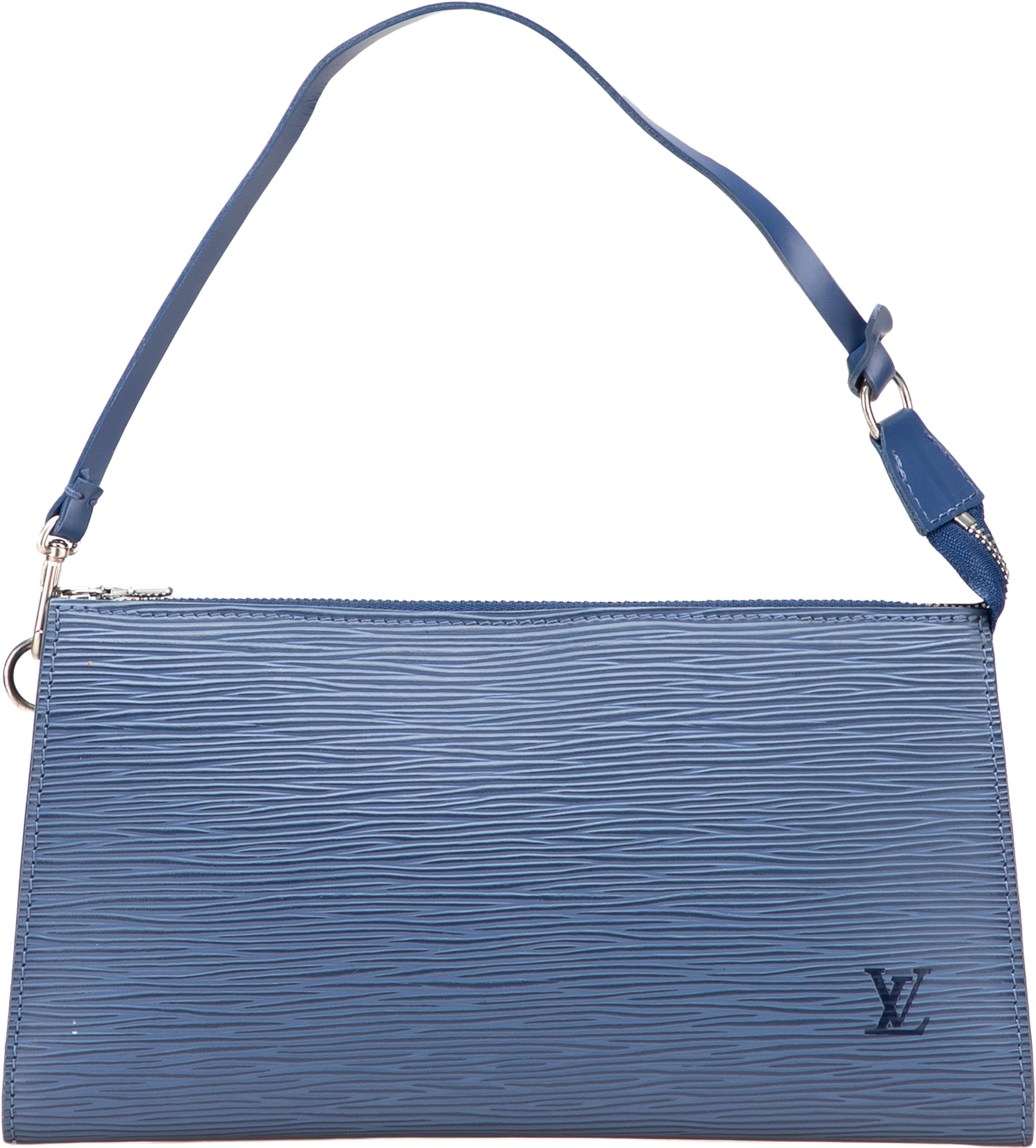 Louis Vuitton Epi Pochette Accessoires, från Luxclusif, i färgen blue. Klicka för att öppna bilden i stort format
