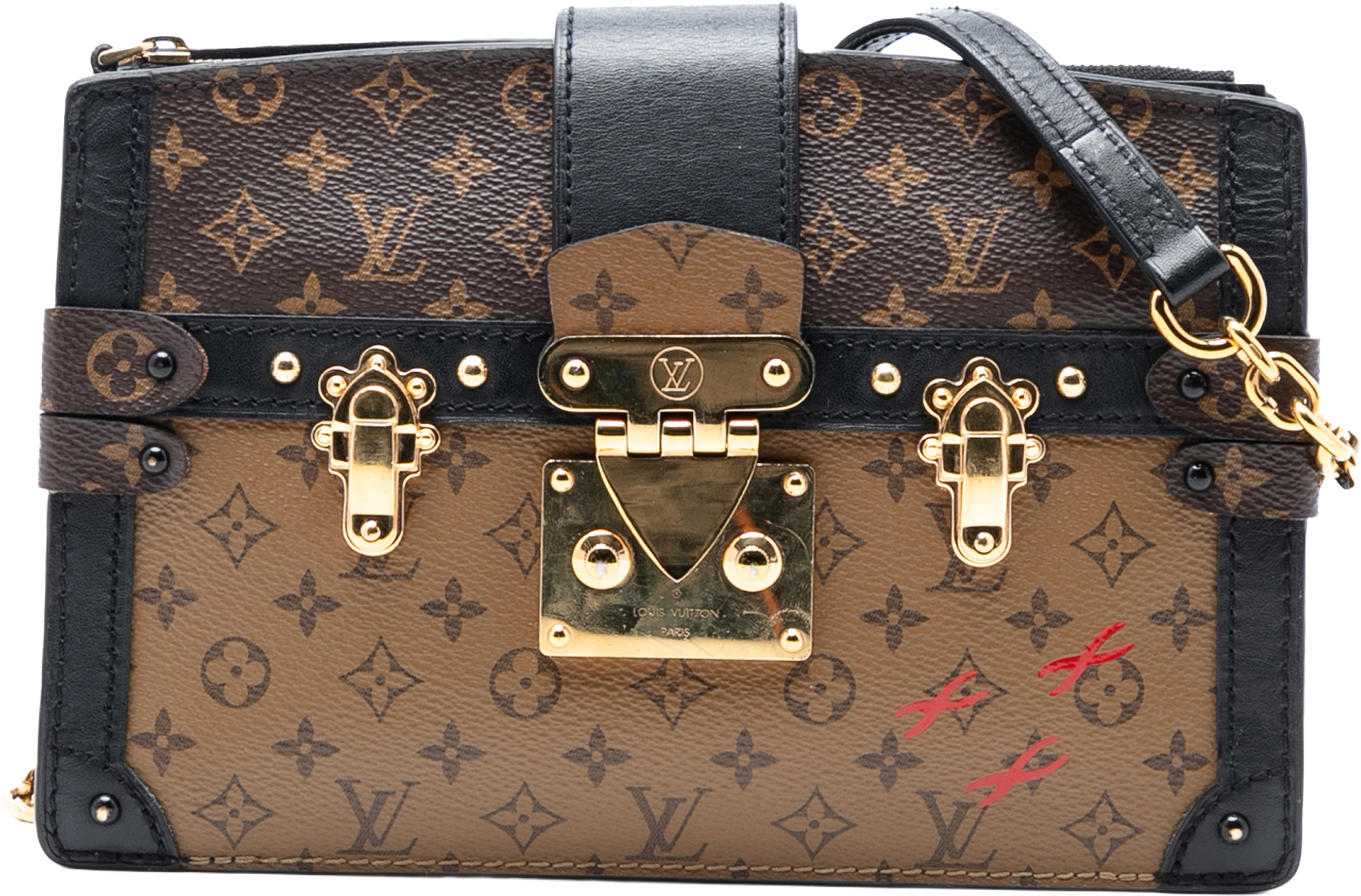 Louis Vuitton Monogram Reverse Trunk Clutch, från Luxclusif, i färgen brown. Klicka för att öppna bilden i stort format