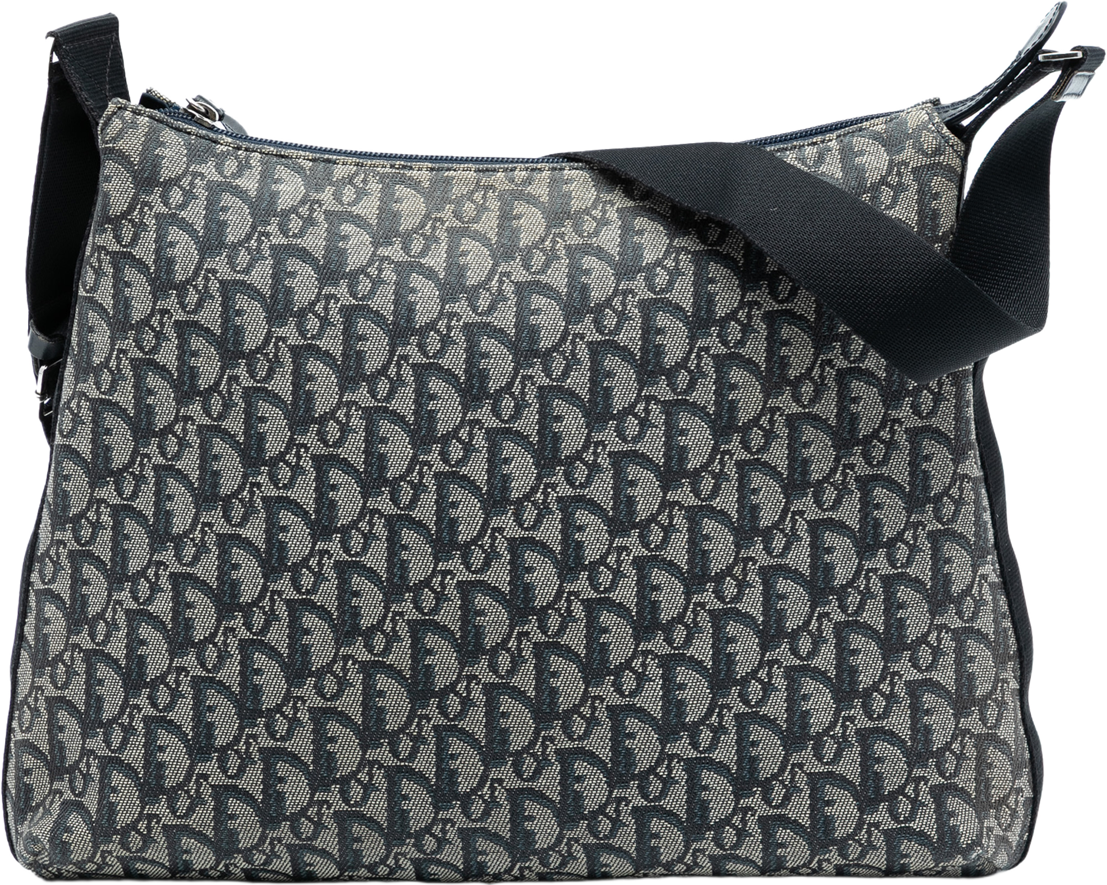 Dior Diorissimo Trotter Canvas Crossbody, från Luxclusif, i färgen navy. Klicka för att öppna bilden i stort format