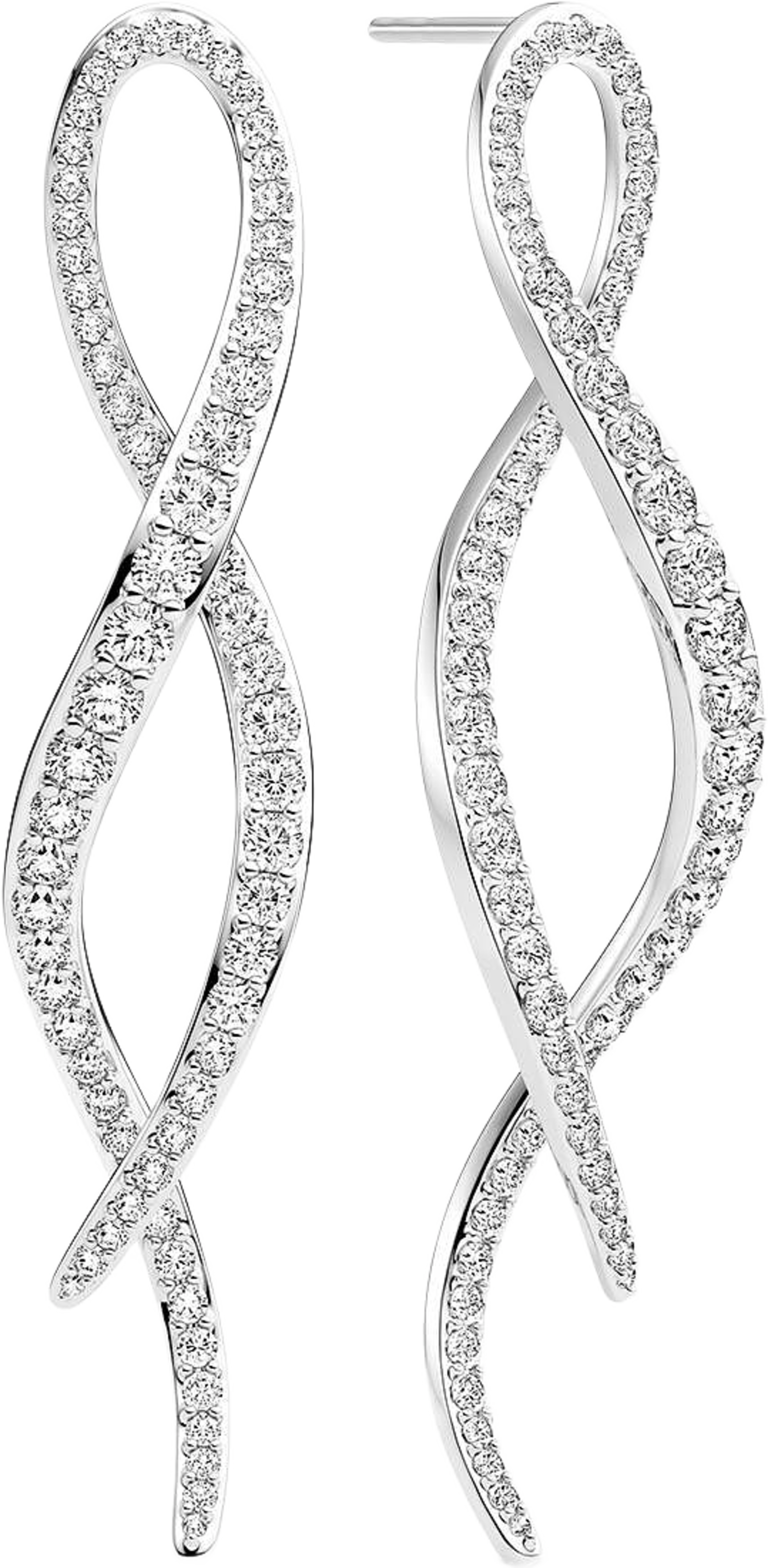 Infinito Lungo Earrings, från Sif Jakobs Jewellery, i färgen silver. Klicka för att öppna bilden i stort format
