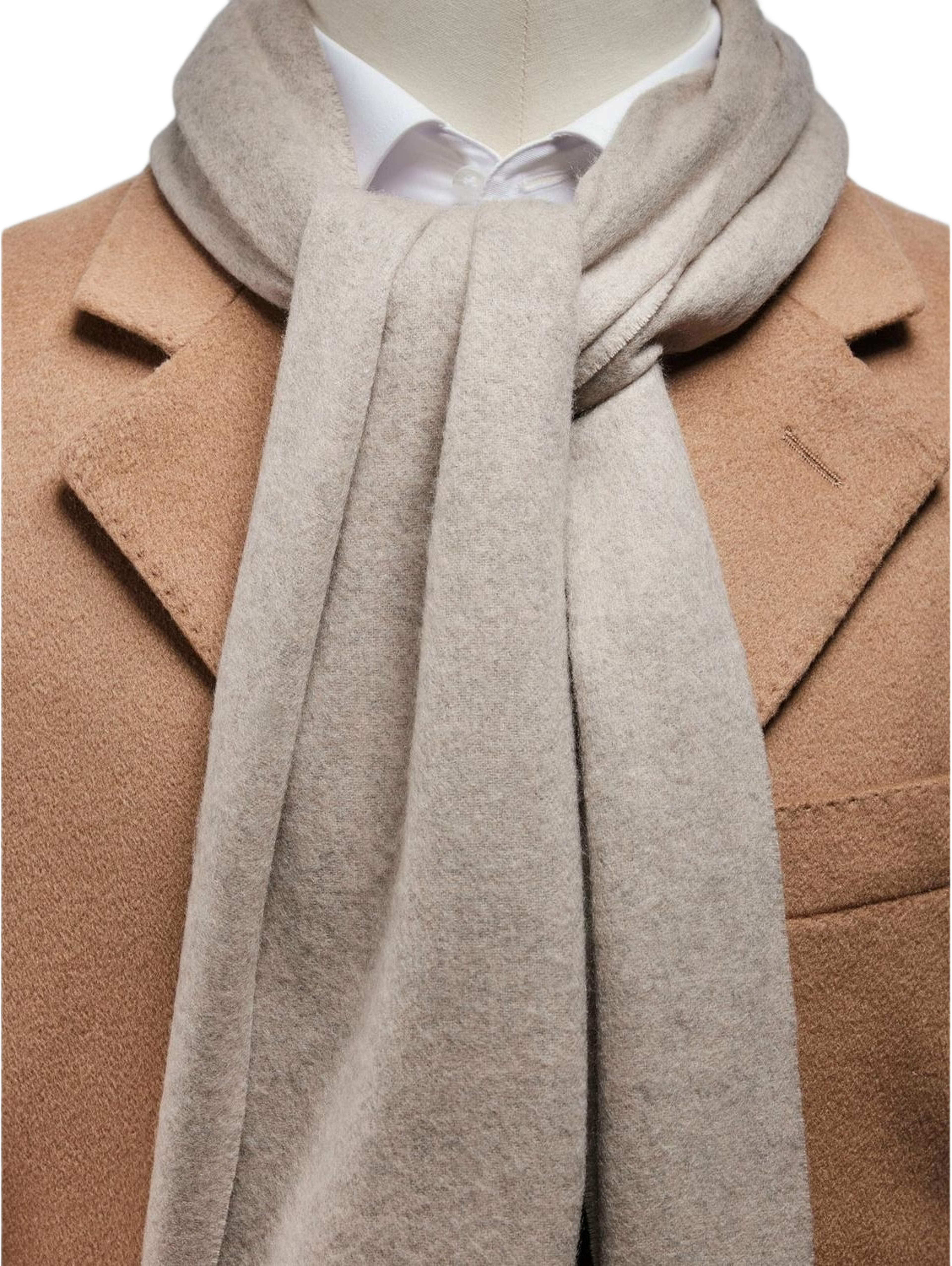 Kashmirhalsduk Herr, från John Henric, i färgen beige. Klicka för att öppna bilden i stort format