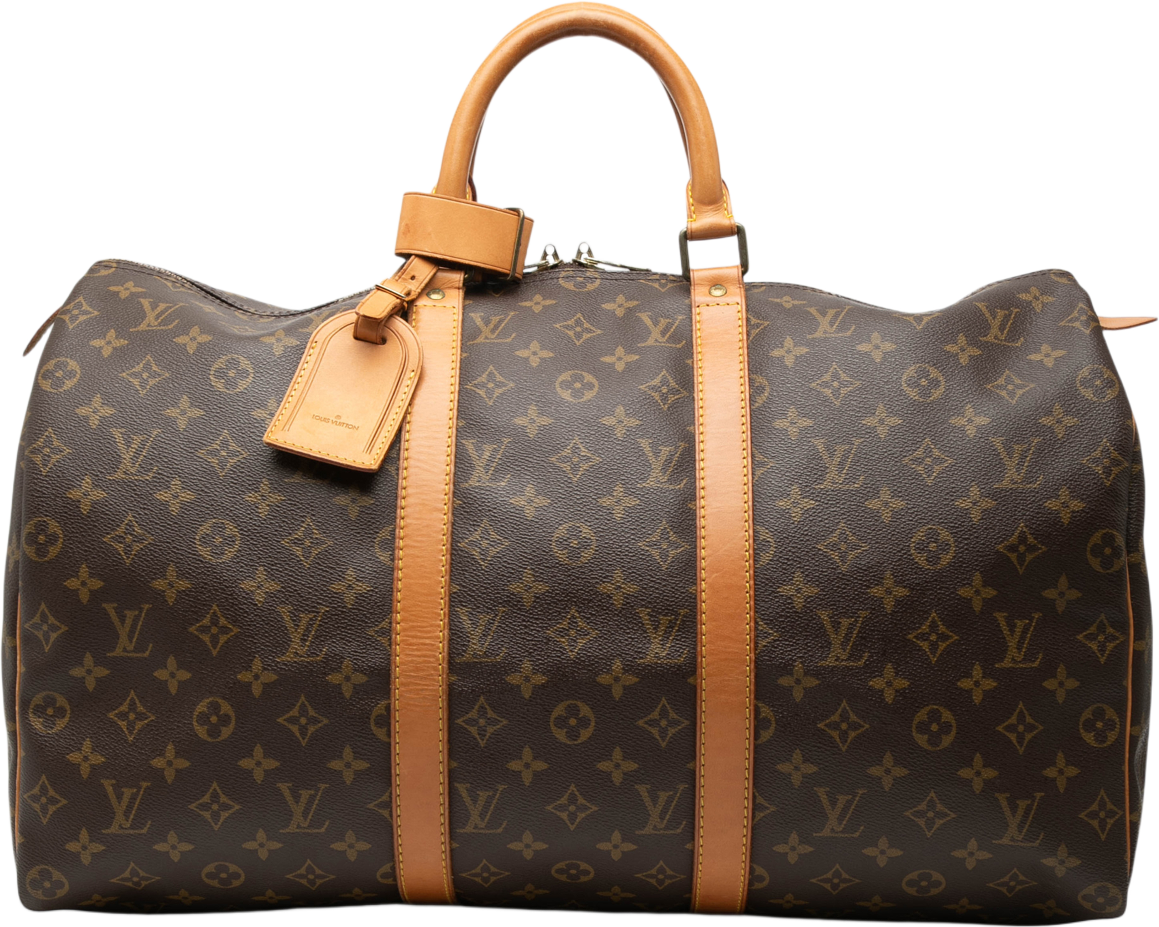 Louis Vuitton Monogram Keepall 50, från Luxclusif, i färgen brown. Klicka för att öppna bilden i stort format