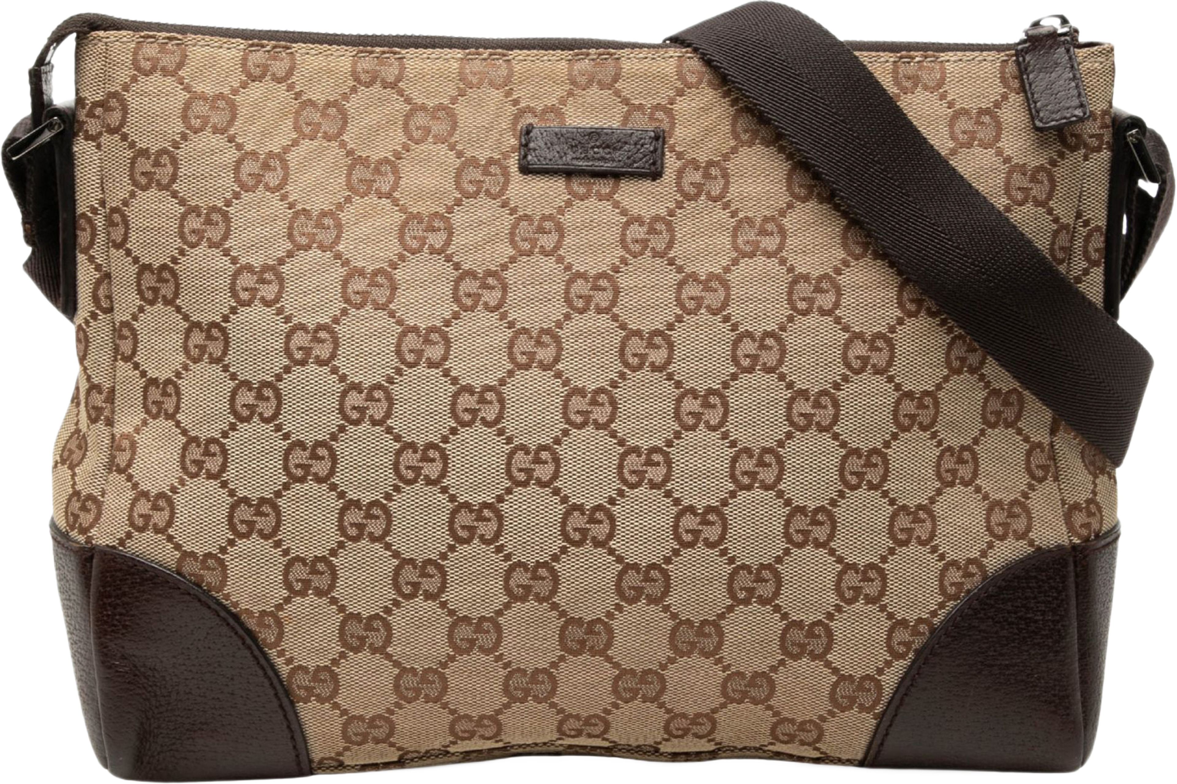 Gucci Gg Canvas Crossbody, från Luxclusif, i färgen beige. Klicka för att öppna bilden i stort format