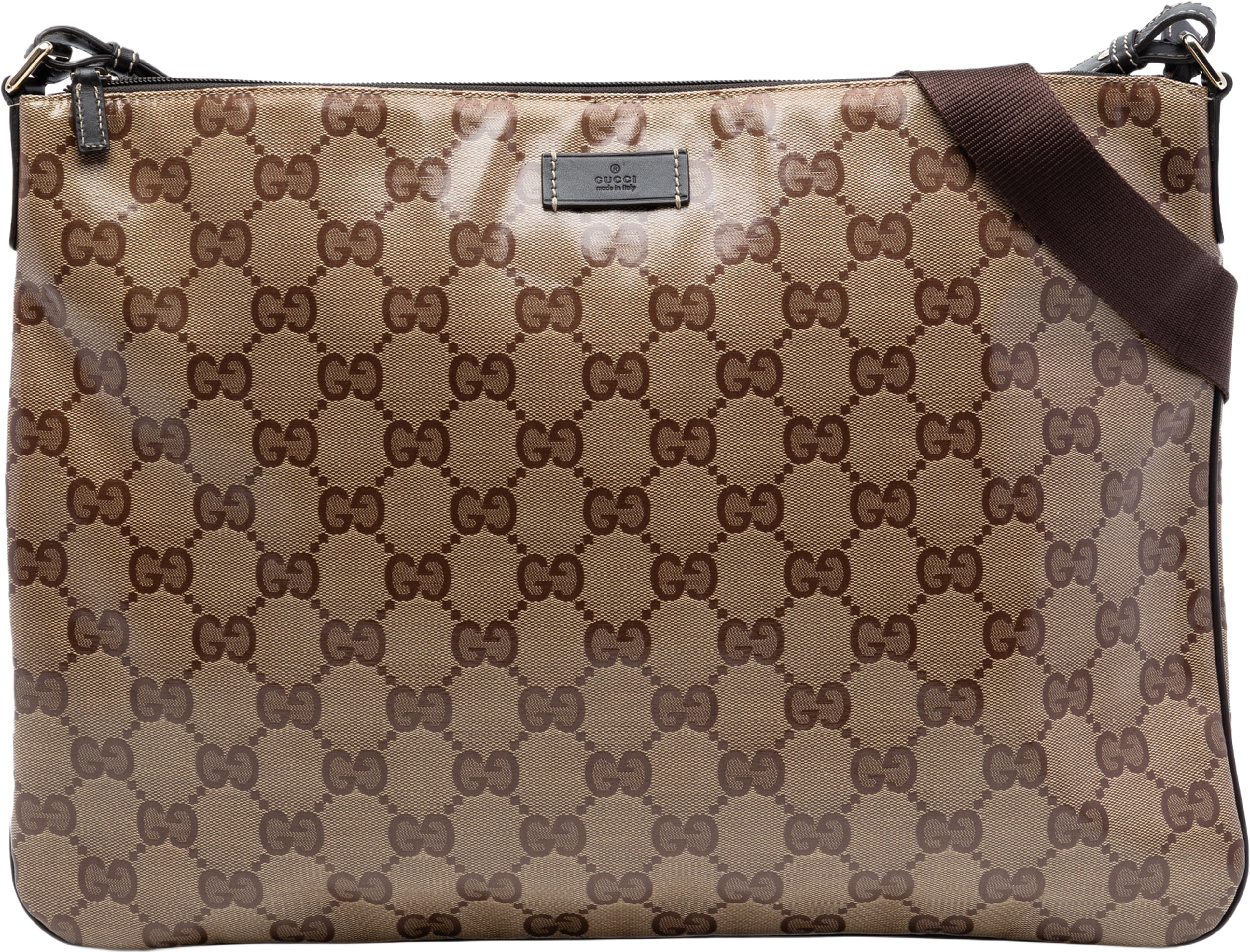 Gucci Gg Crystal Crossbody, från Luxclusif, i färgen beige. Klicka för att öppna bilden i stort format