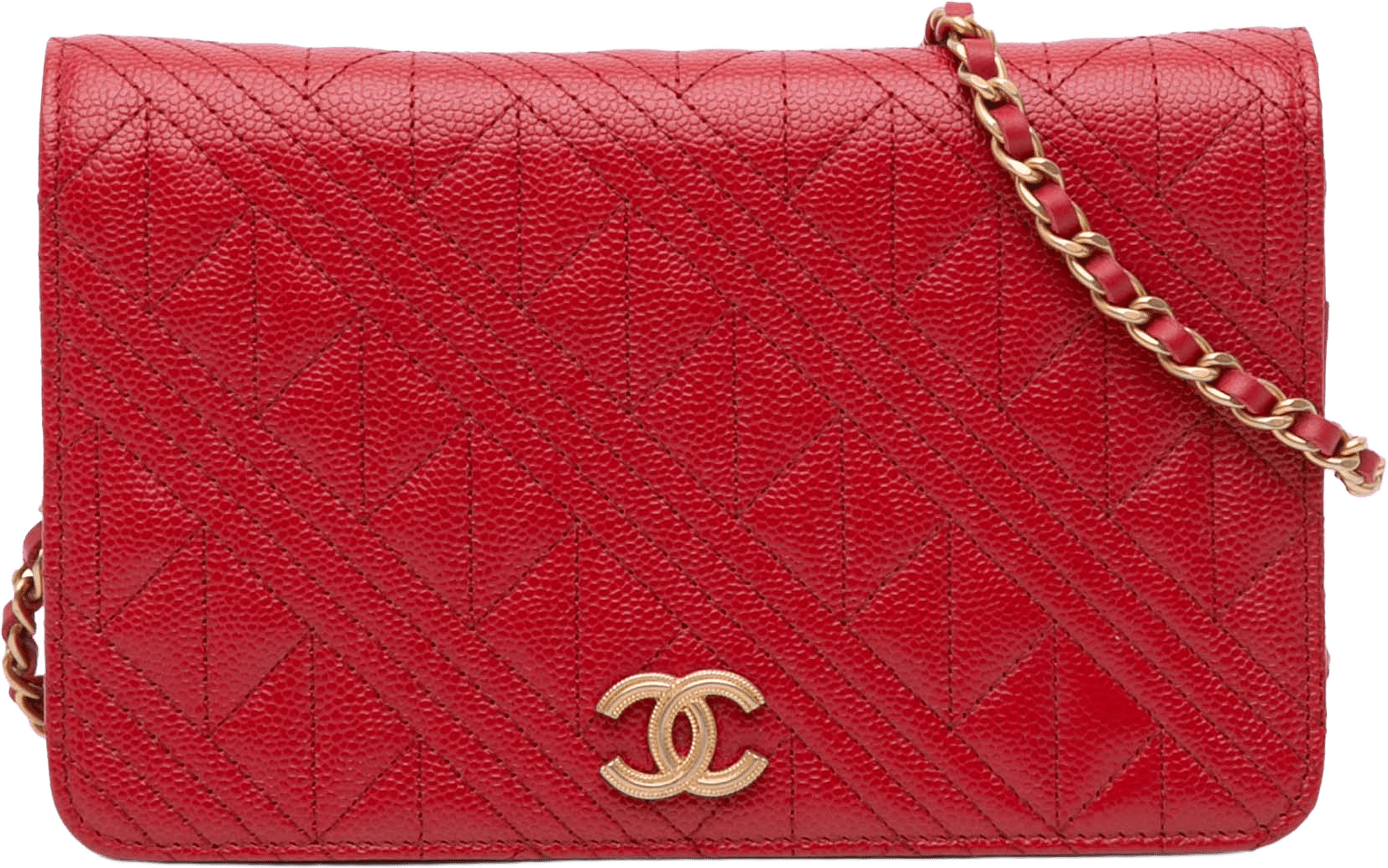 Chanel Cc Mixed Quilt Caviar Wallet On Chain