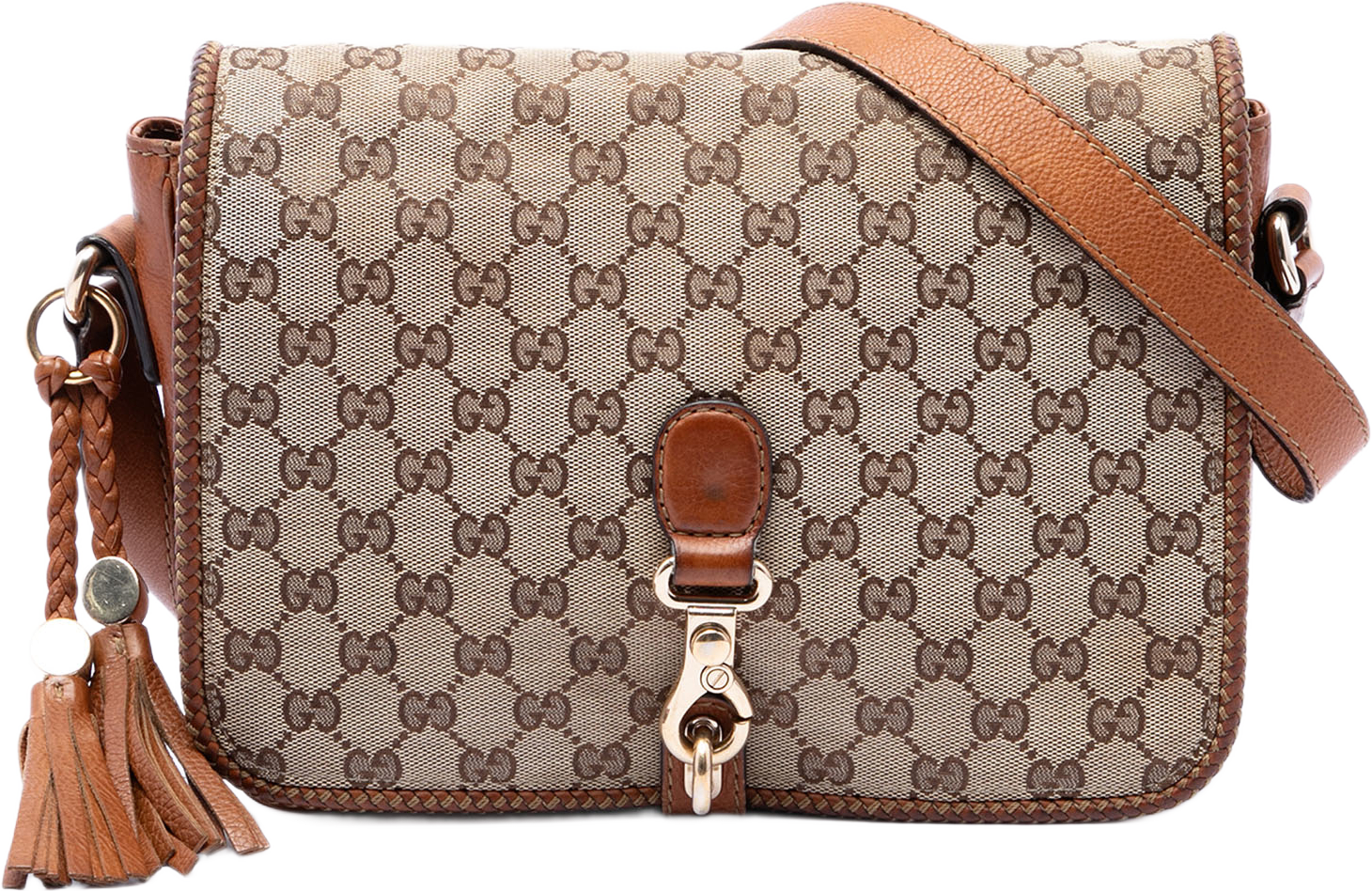 Gucci Gg Canvas Marrakech Crossbody, från Luxclusif, i färgen beige. Klicka för att öppna bilden i stort format