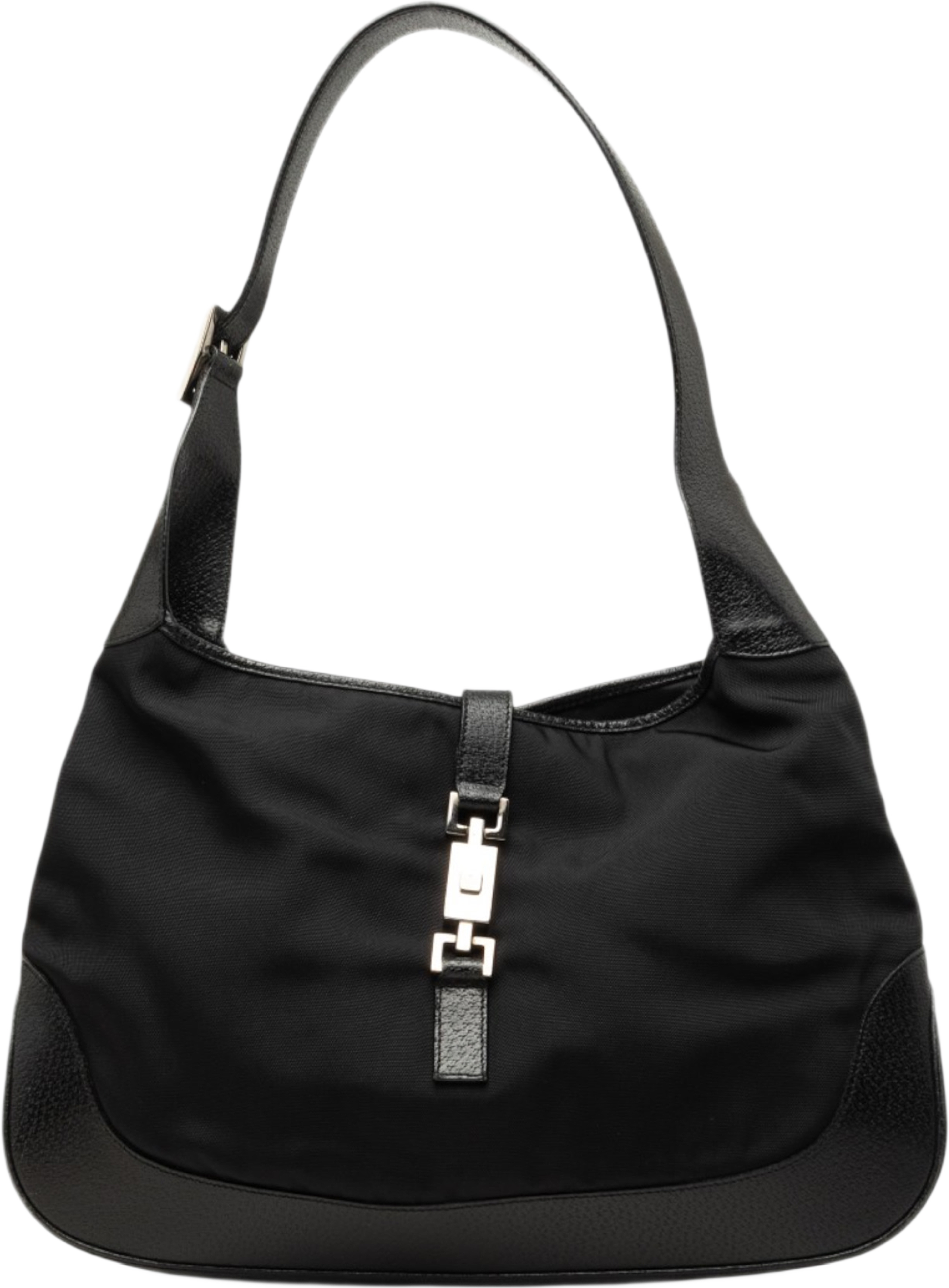 Gucci Nylon Jackie Shoulder Bag, från Luxclusif, i färgen svart. Klicka för att öppna bilden i stort format