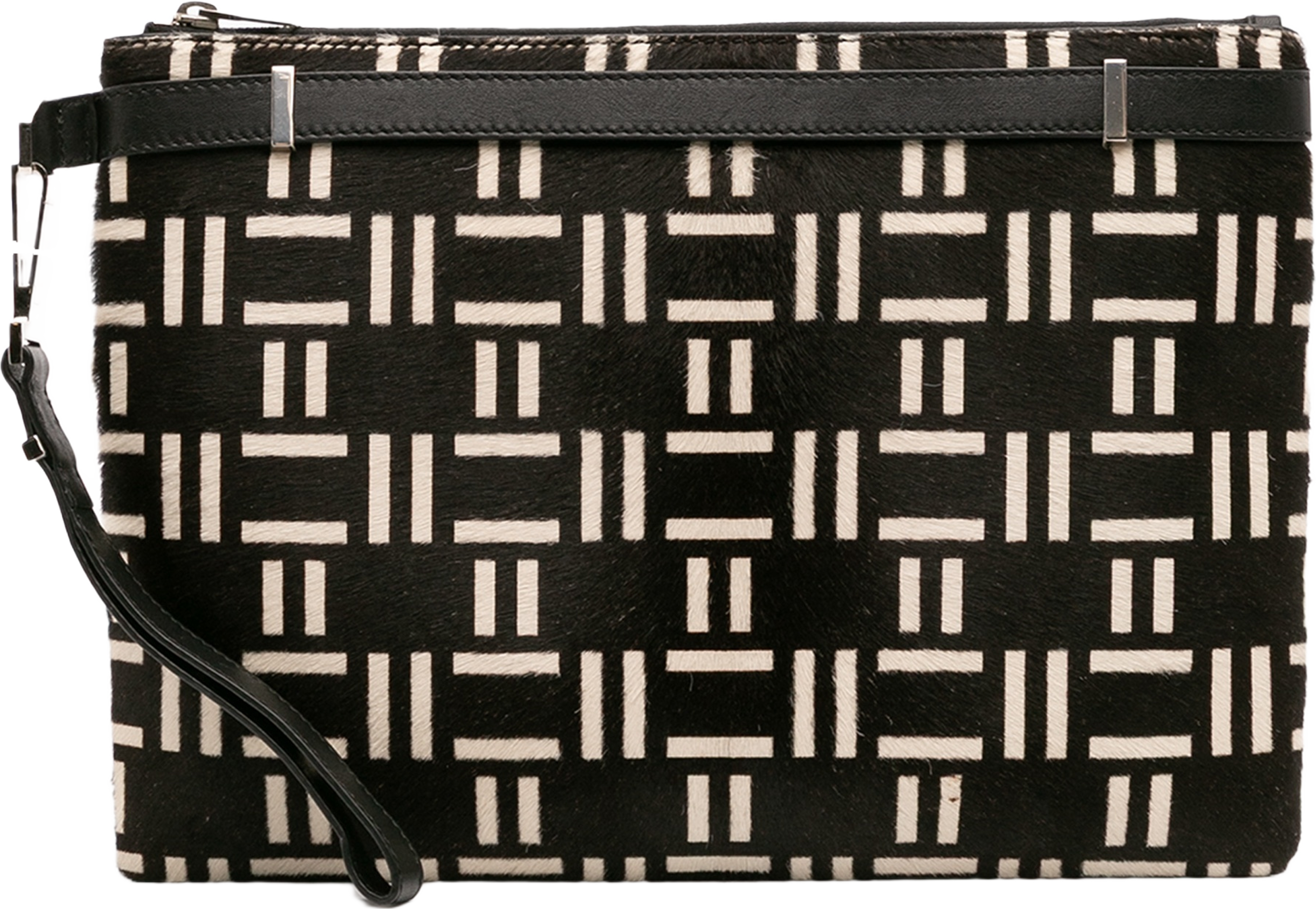 Balenciaga Pony Hair Clutch, från Luxclusif, i färgen black. Klicka för att öppna bilden i stort format