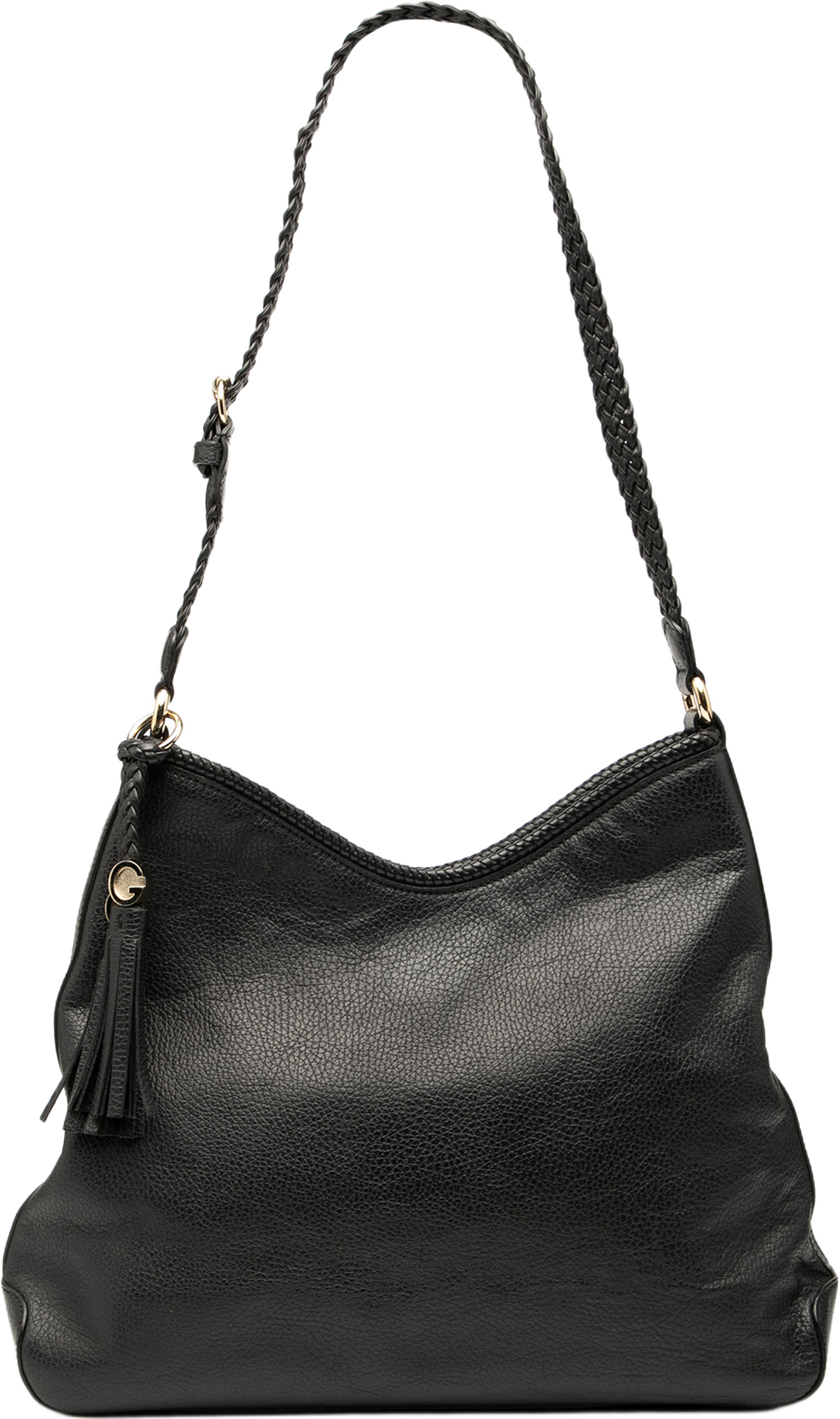 Gucci Medium Leather Marrakech Shoulder Bag, från Luxclusif, i färgen black. Klicka för att öppna bilden i stort format