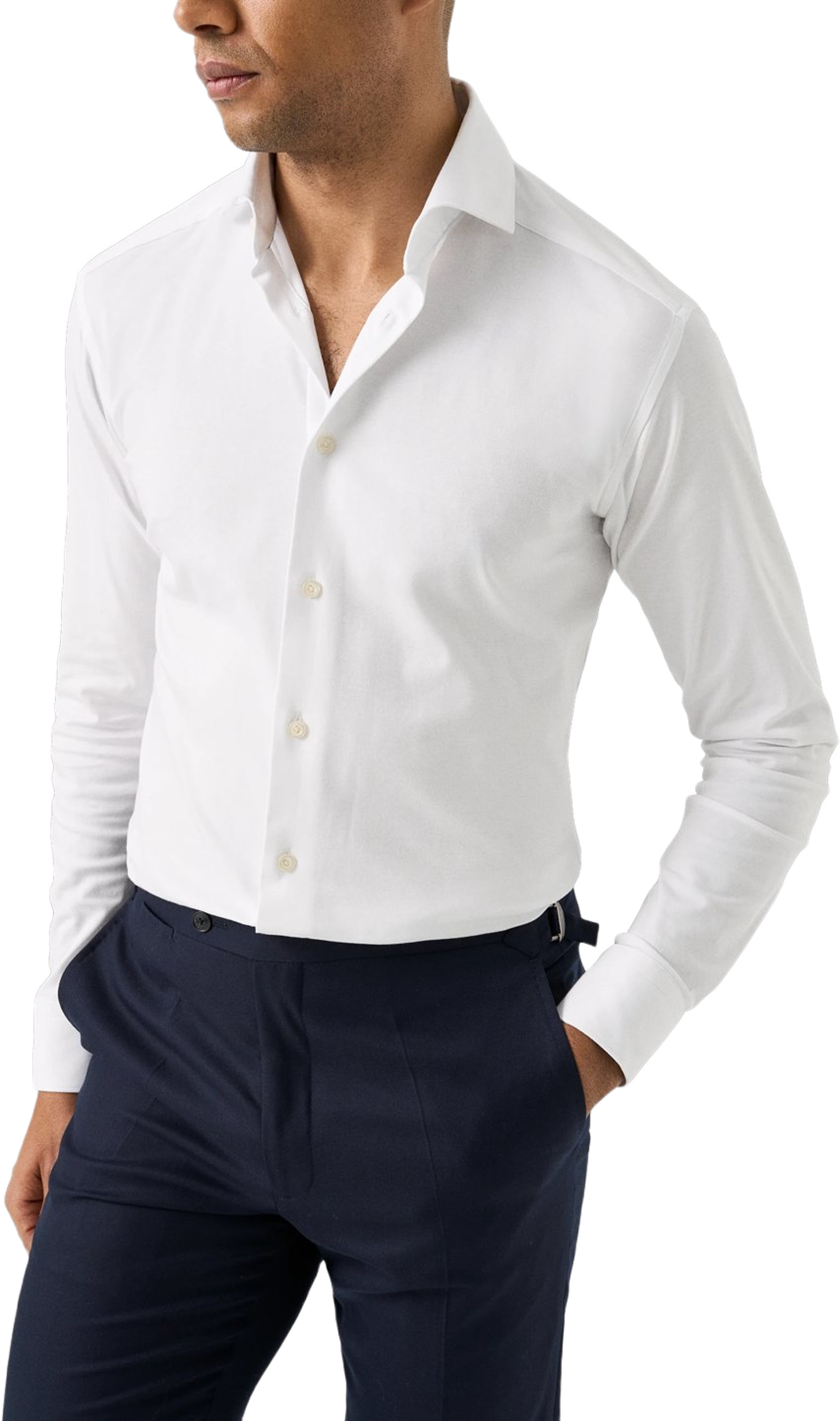Bomullsskjorta Med Fyrvägsstretch Slim Fit