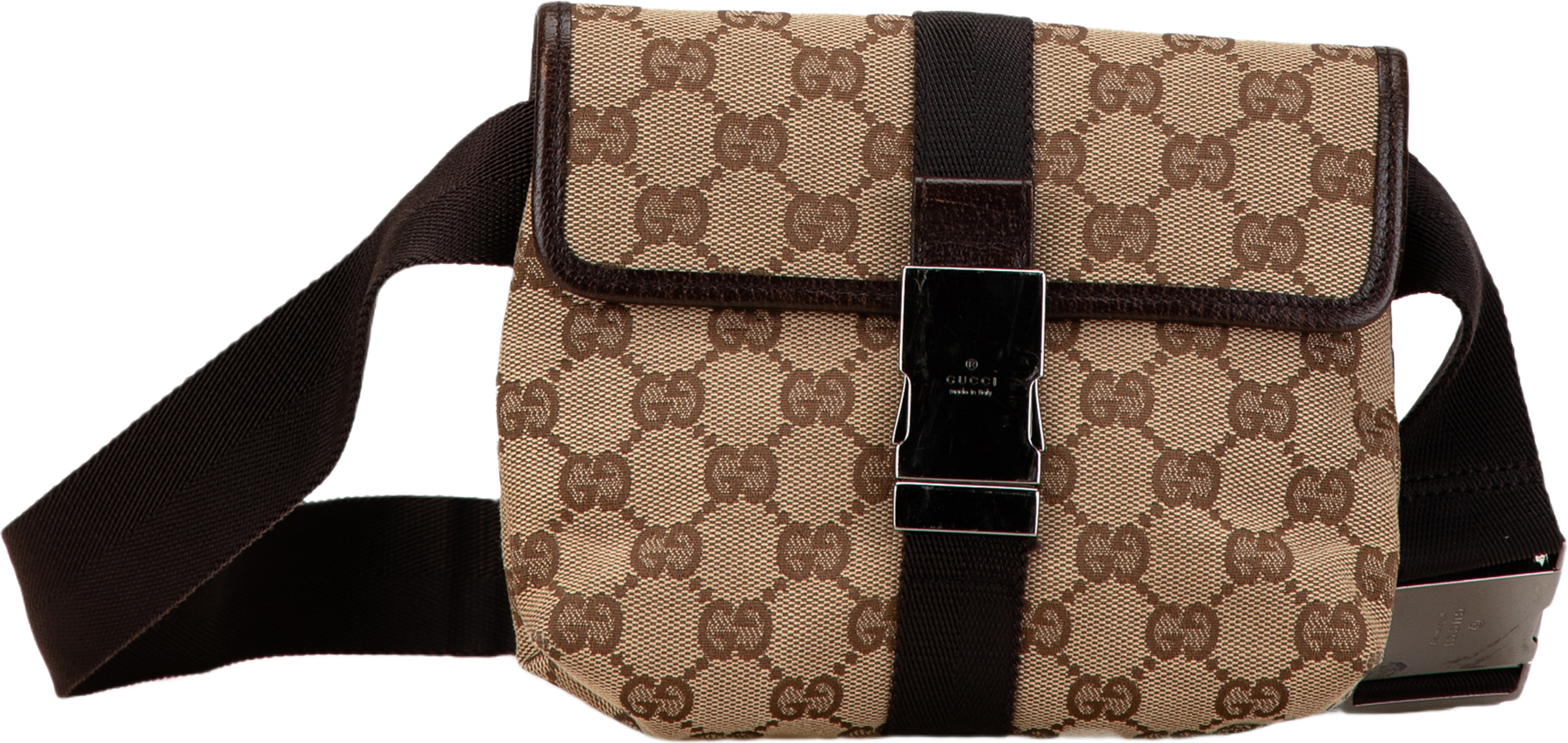 Gucci Gg Canvas Belt Bag, från Luxclusif, i färgen beige. Klicka för att öppna bilden i stort format