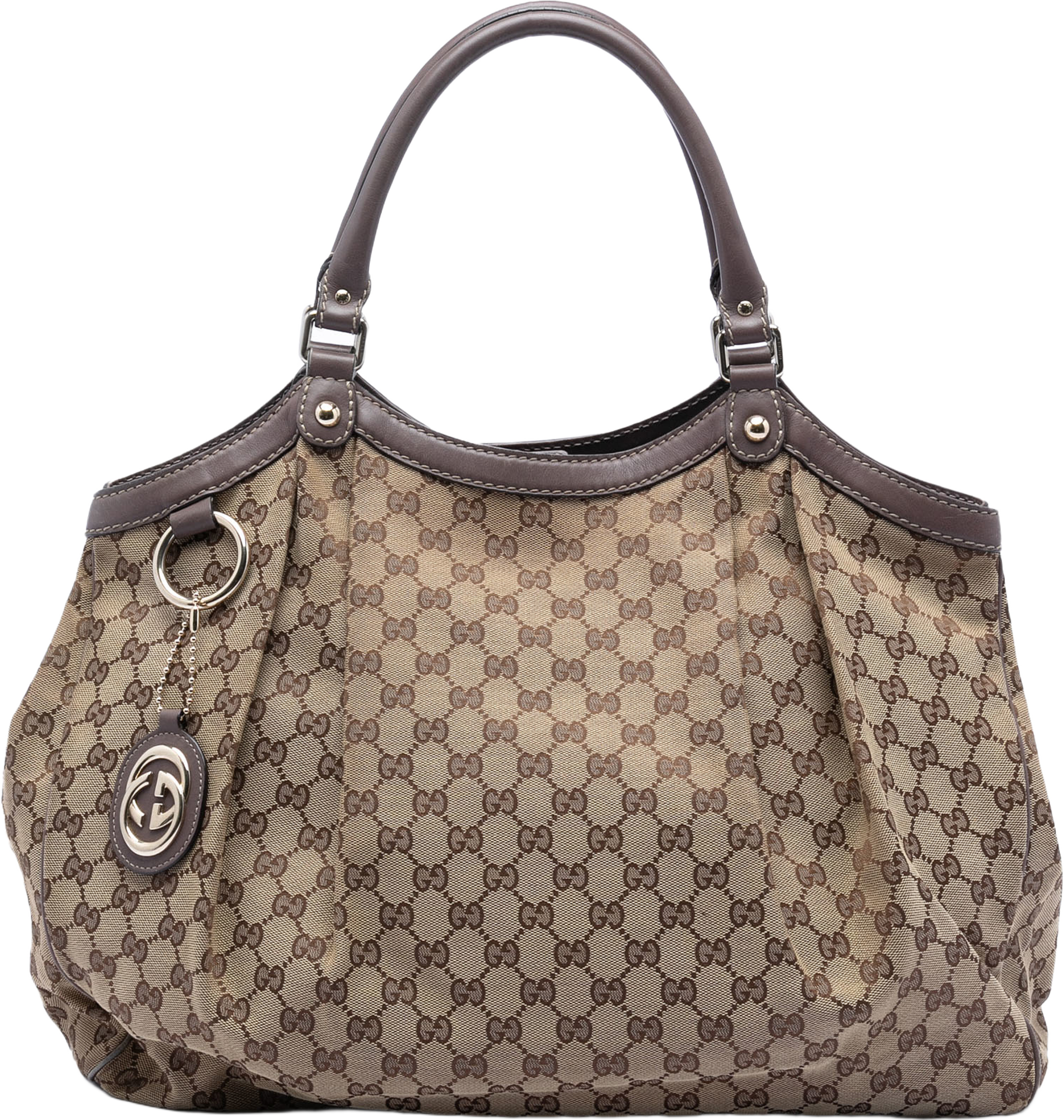 Gucci Large Gg Canvas Sukey Tote, från Luxclusif, i färgen beige. Klicka för att öppna bilden i stort format