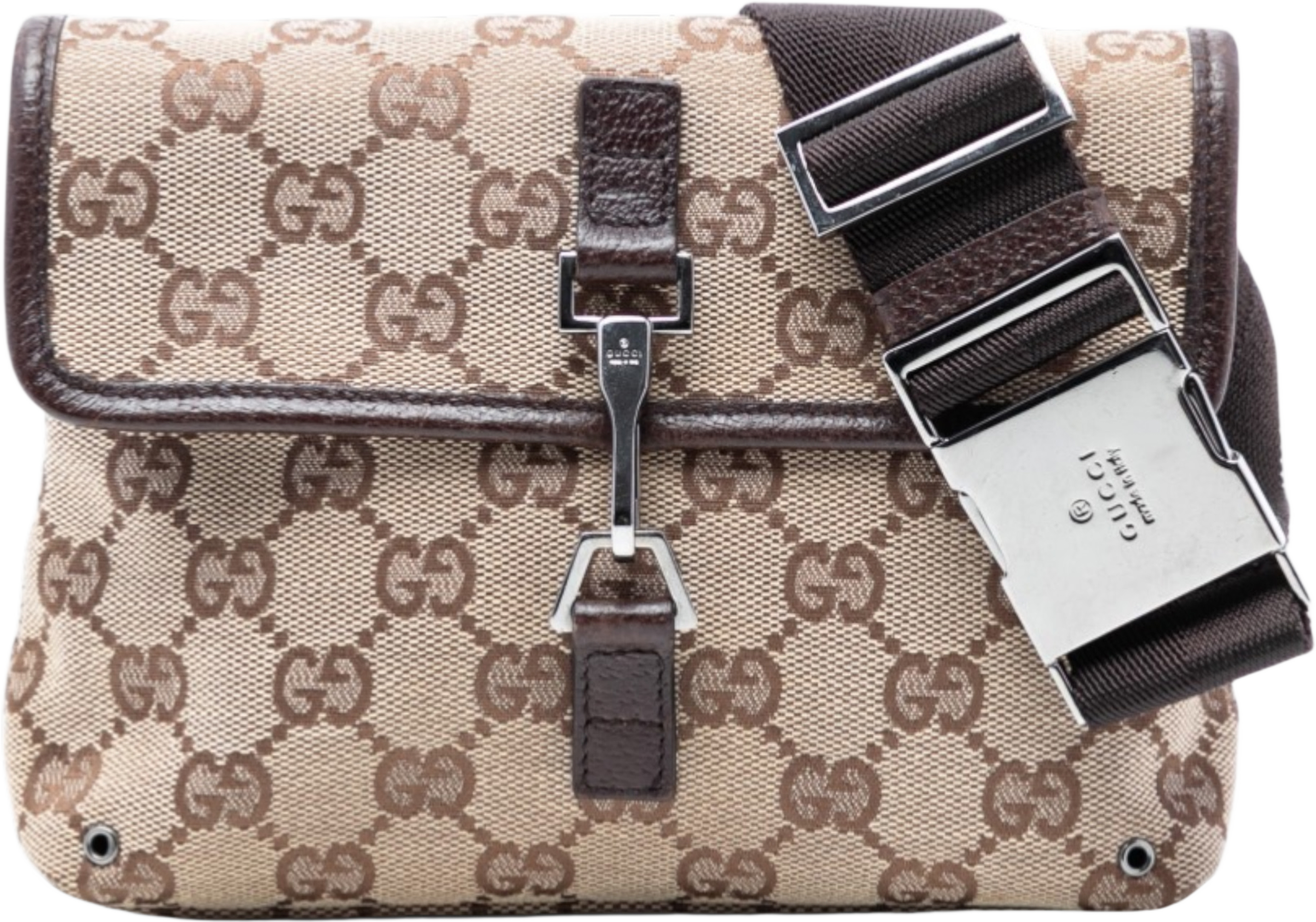 Gucci Gg Canvas Jackie Belt Bag, från Luxclusif, i färgen beige. Klicka för att öppna bilden i stort format
