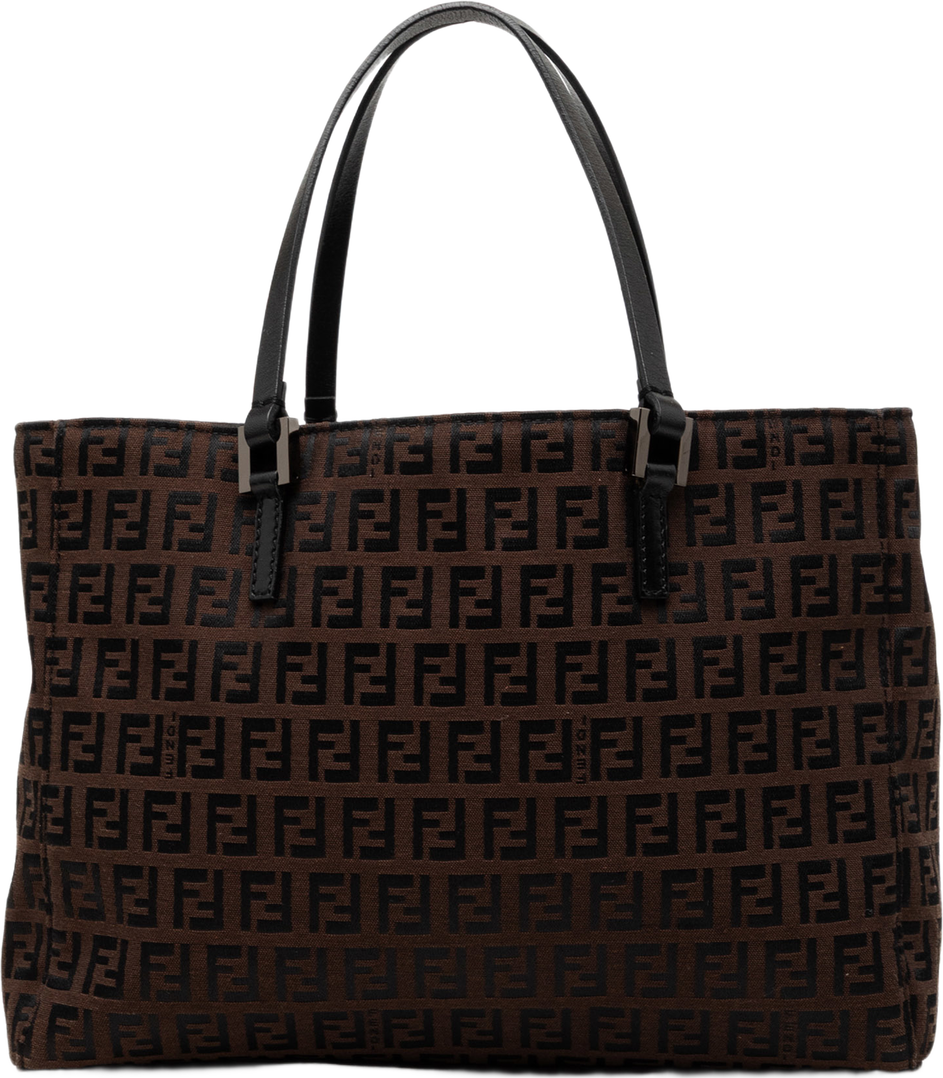 Fendi Zucchino Canvas Tote, från Luxclusif, i färgen brun. Klicka för att öppna bilden i stort format