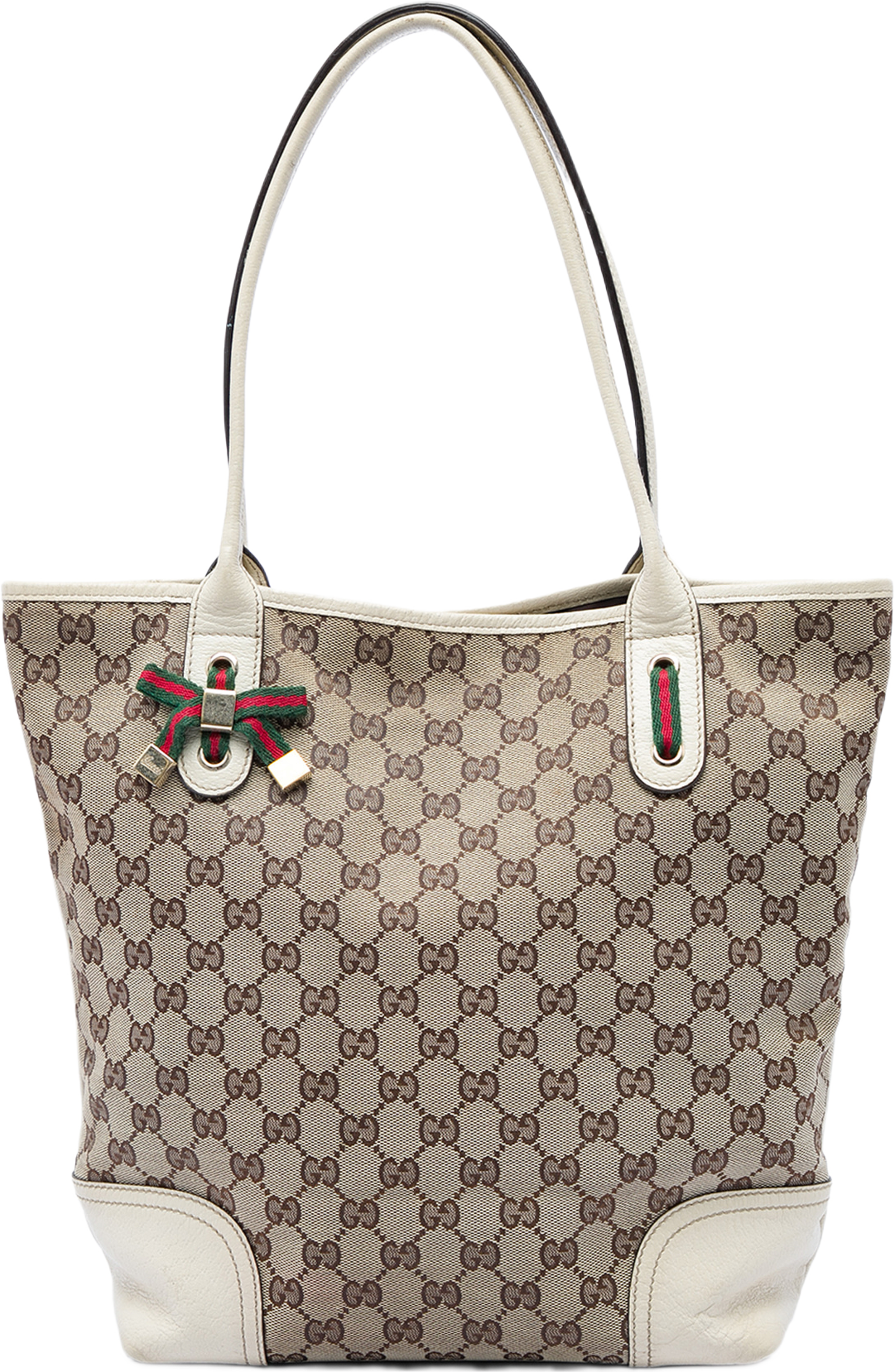 Gucci Gg Canvas Princy Tote, från Luxclusif, i färgen vit. Klicka för att öppna bilden i stort format