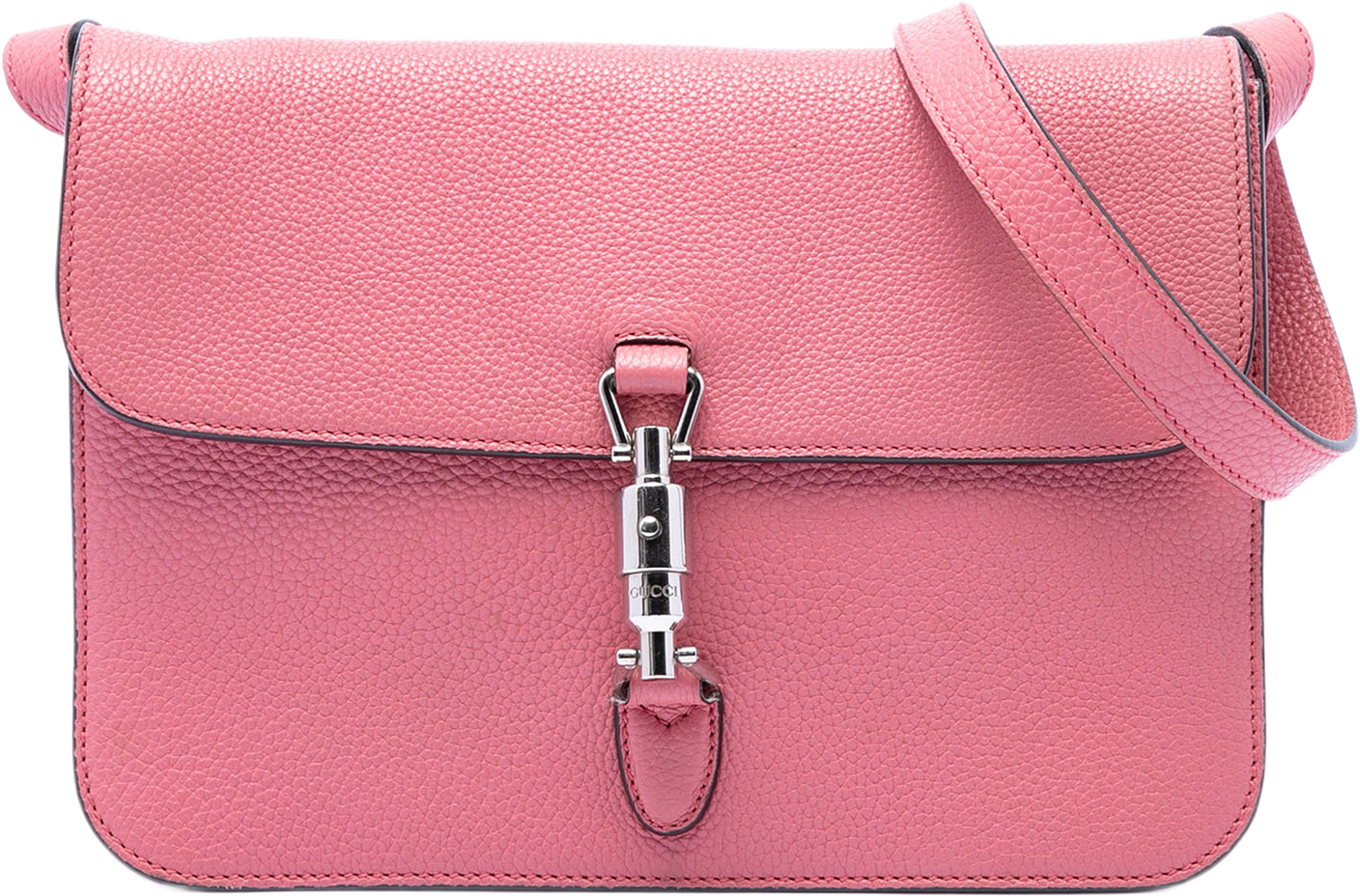 Gucci Calfskin Soft Jackie Convertable Crossbody, från Luxclusif, i färgen rosa. Klicka för att öppna bilden i stort format
