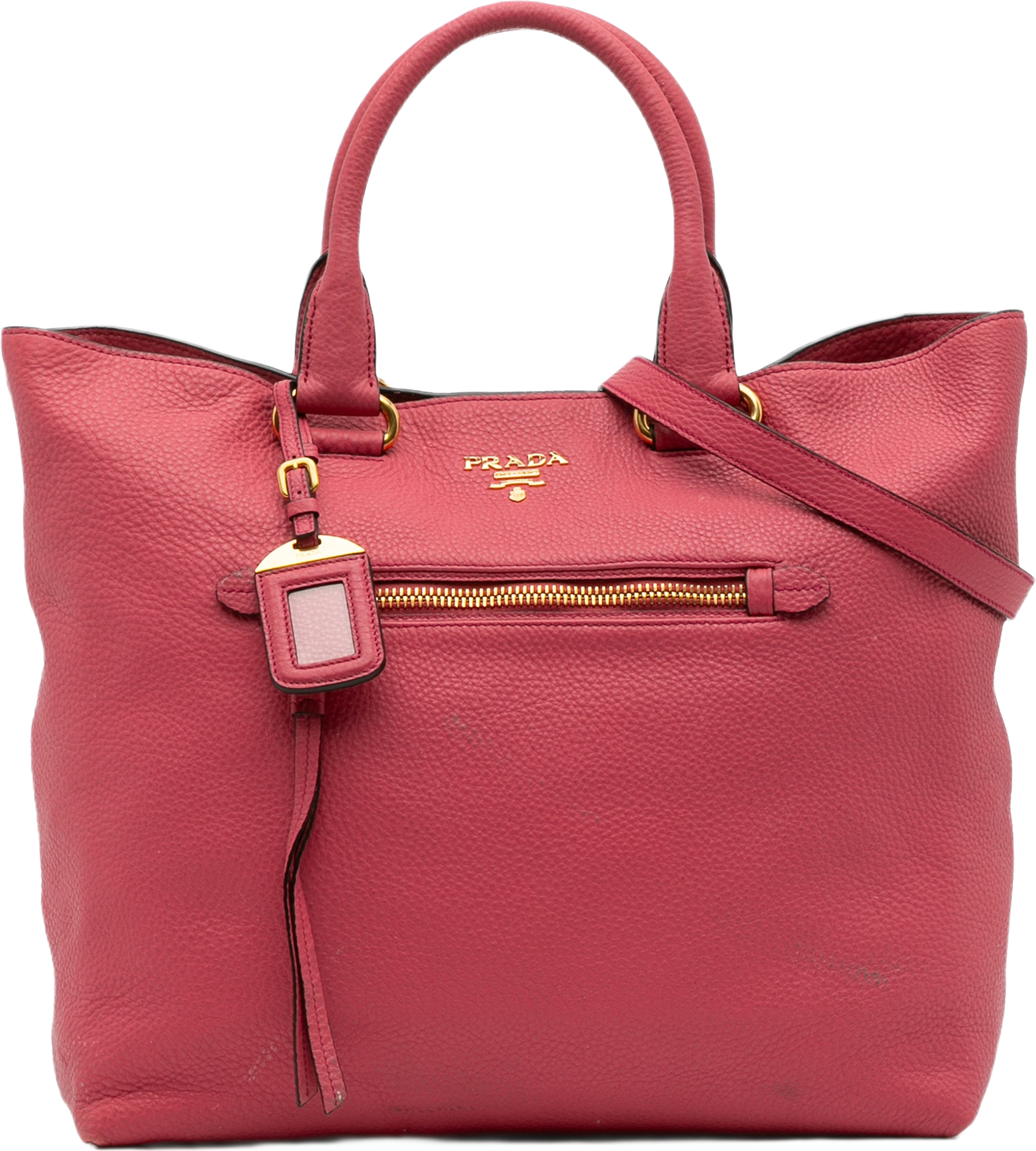 Prada Vitello Daino Open Convertible Tote, från Luxclusif, i färgen blush. Klicka för att öppna bilden i stort format