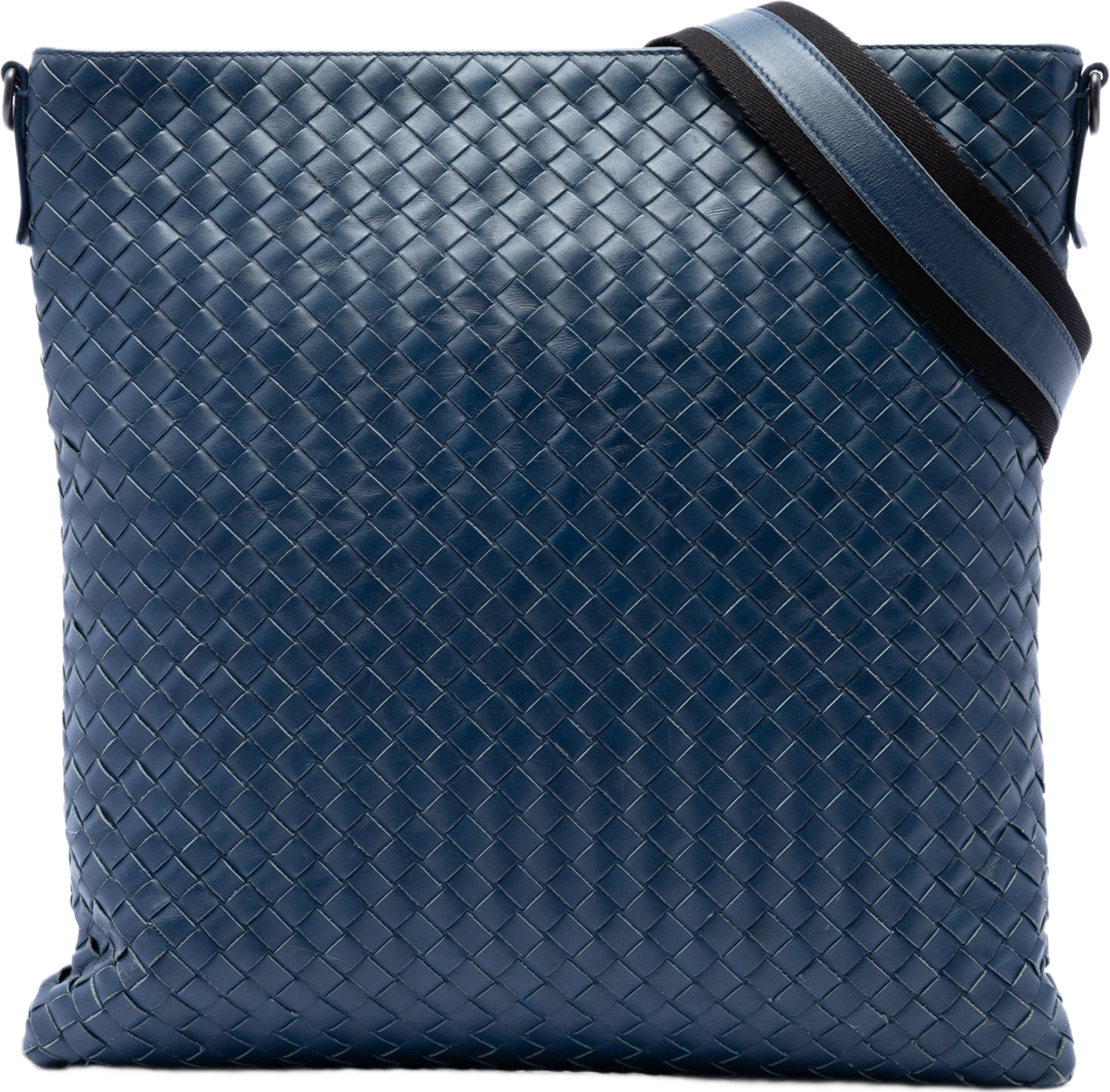 Bottega Veneta Nappa Intrecciato Vn Crossbody, från Luxclusif, i färgen blå. Klicka för att öppna bilden i stort format