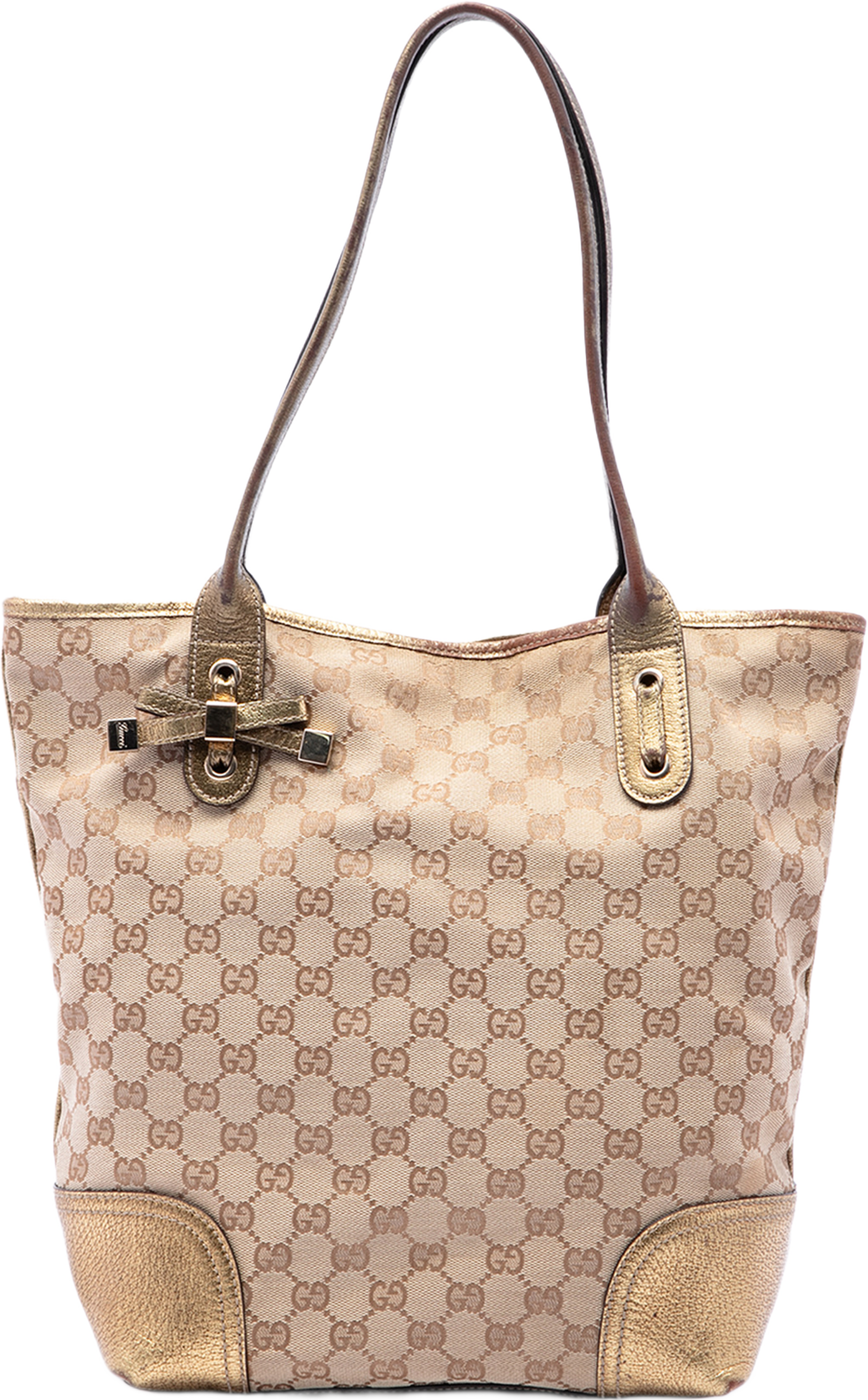 Gucci Gg Canvas Princy Tote, från Luxclusif, i färgen beige. Klicka för att öppna bilden i stort format