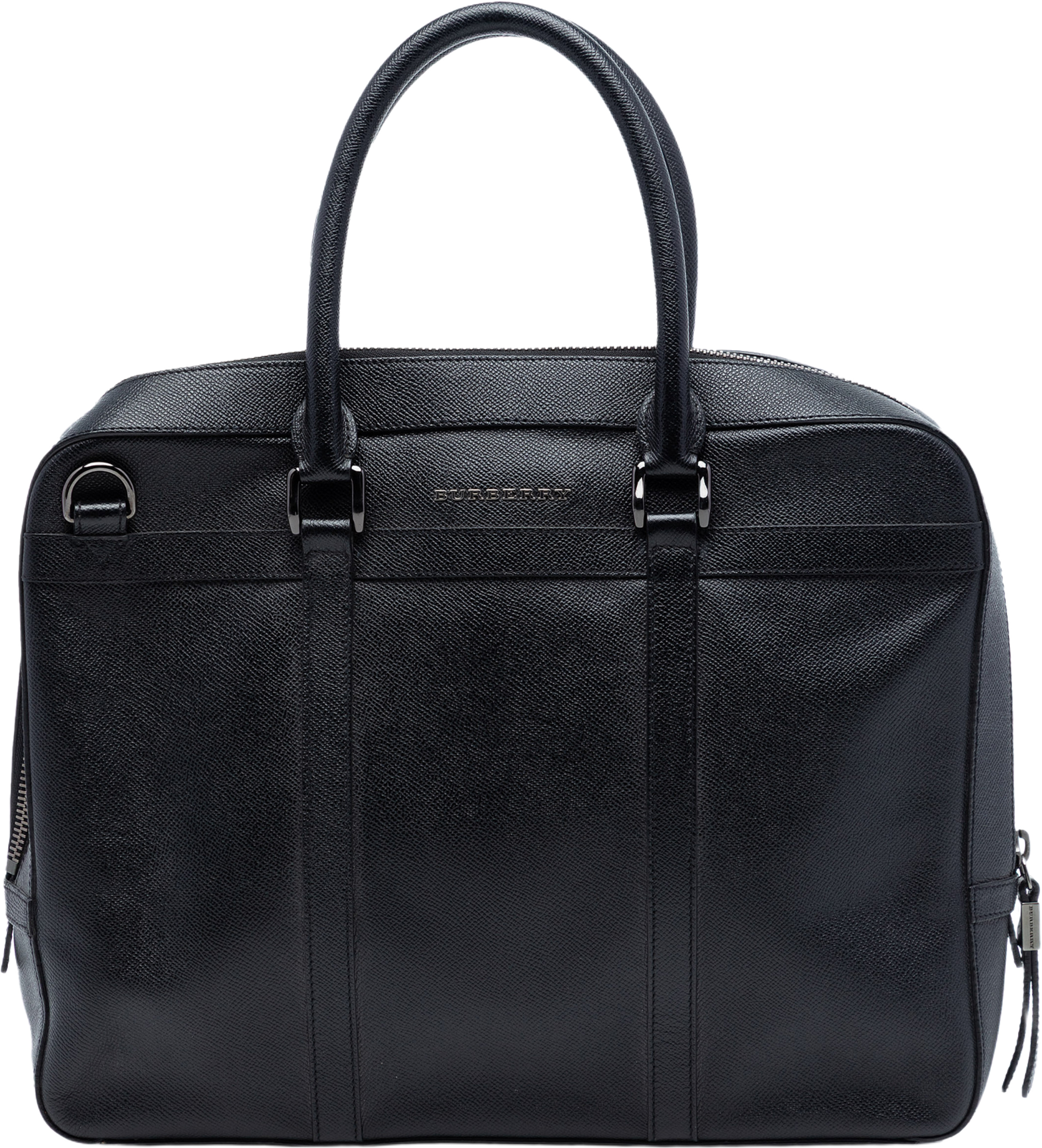 Burberry Leather Business Bag, från Luxclusif, i färgen black. Klicka för att öppna bilden i stort format
